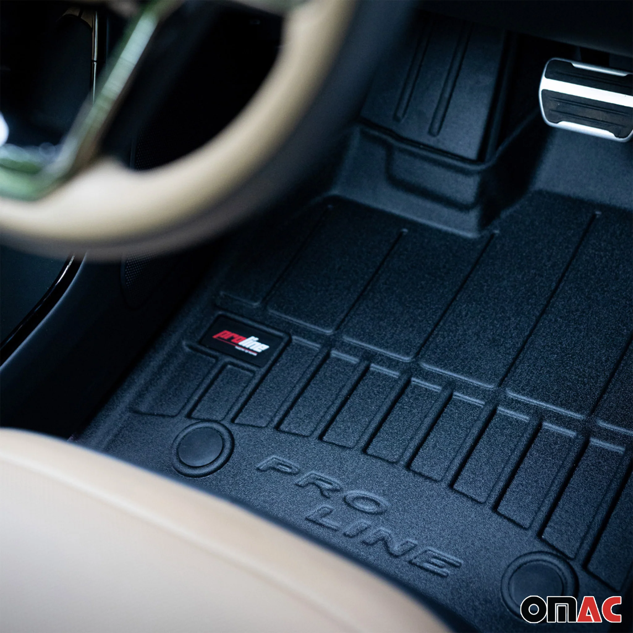 OMAC Gummi Fußmatten für BMW X6 E71 E72 2007-2014 Premium TPE Schwarz 3x - Image 2