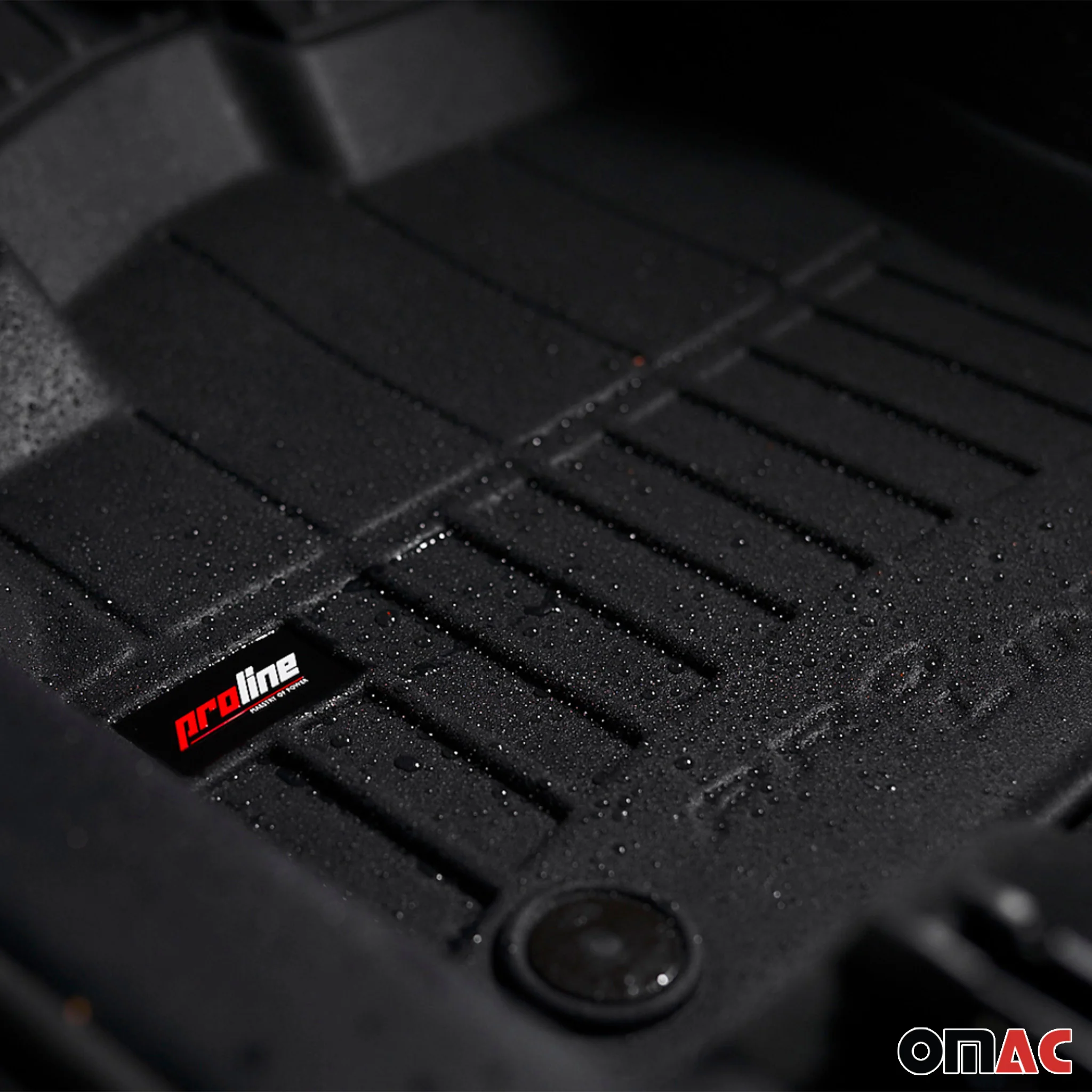 OMAC Gummi Fußmatten für BMW X6 E71 E72 2007-2014 Premium TPE Schwarz 3x - Image 3