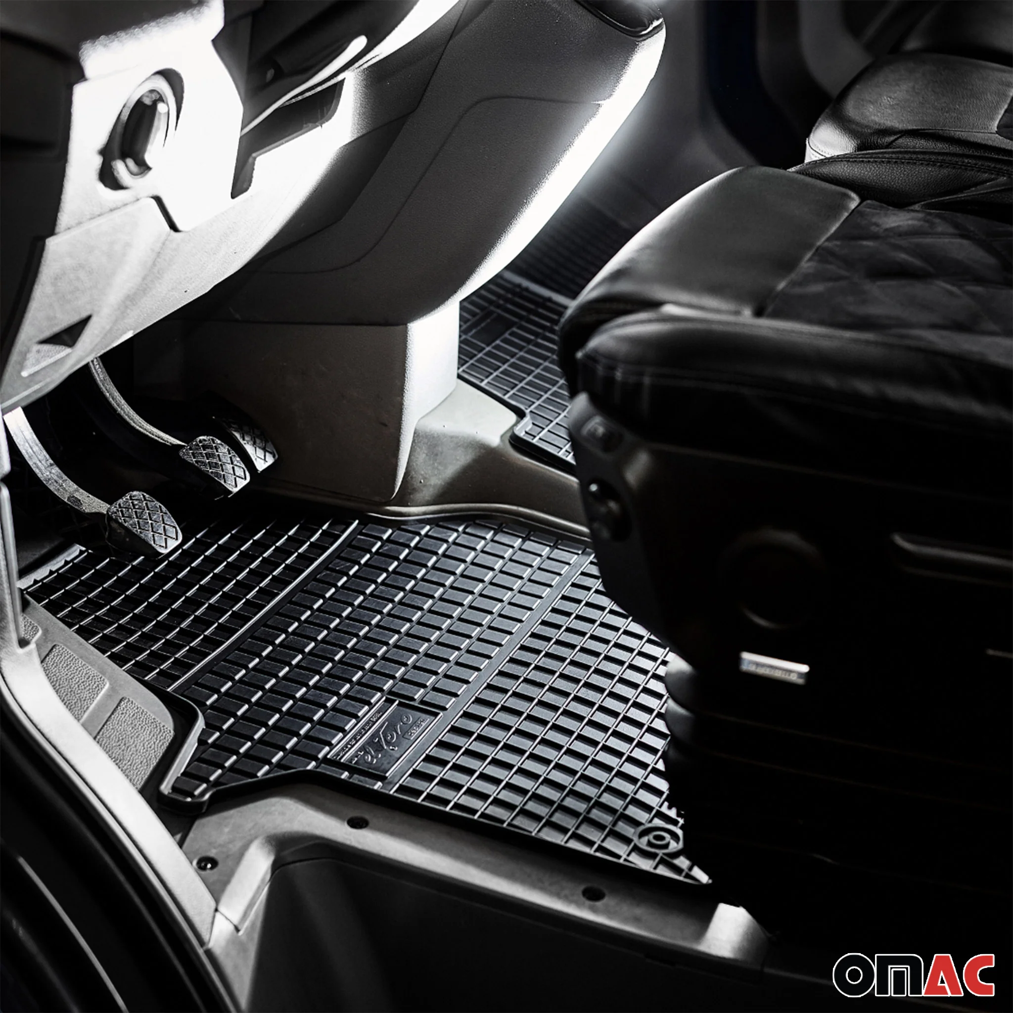 OMAC Gummi Fußmatten für Opel Corsa 2014-2019 Automatten Gummi Schwarz 4tlg - Image 5
