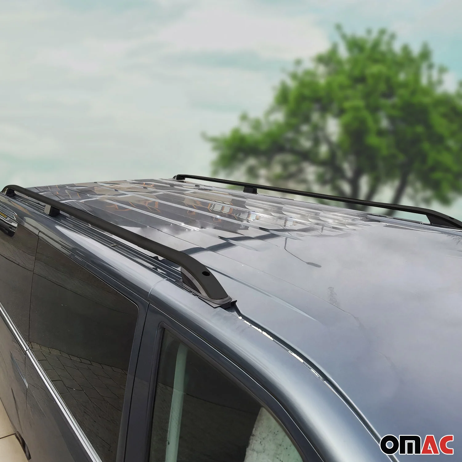 Dachreling Dachträger für Peugeot 3008 2016-2019 Schwarz Aluminium 2 tlg - Image 3