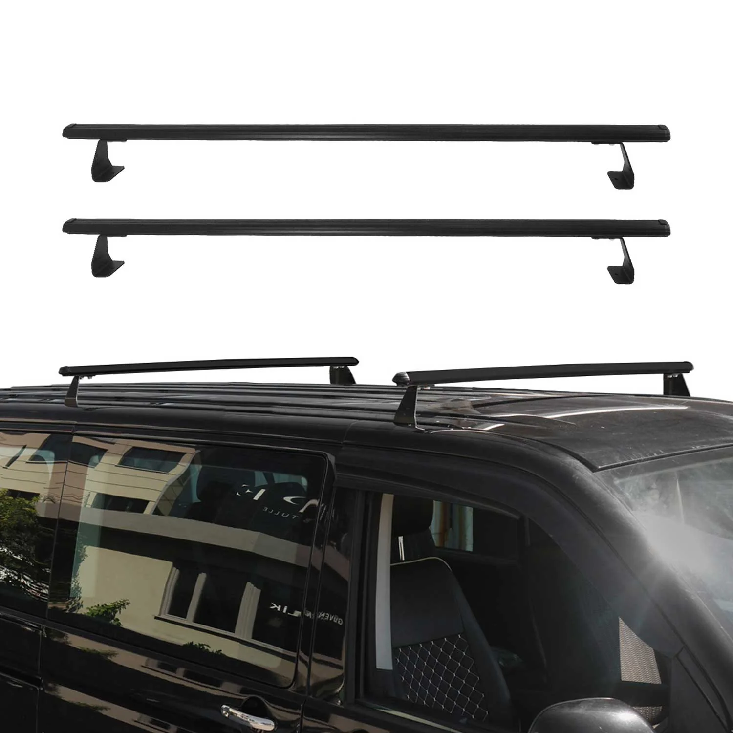 Dachträger Gepäkträger für VW Amarok mk2 2023-2026 Schwarz Alu 2 tlg - Image 2