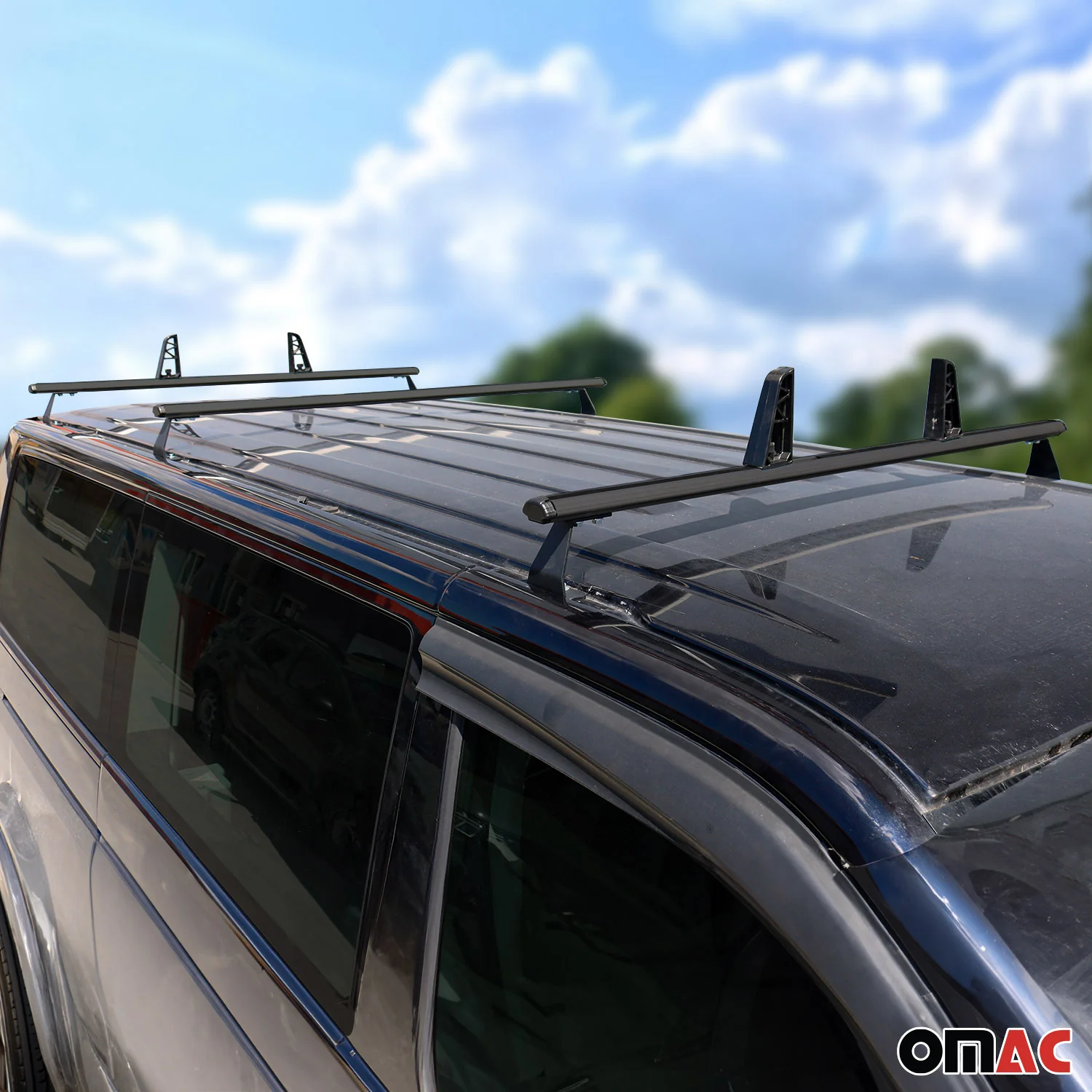 3x Dachträger + Leiterhalter Set für Fiat Doblo 2010-2021 Lastanschläge Schwarz - Image 11