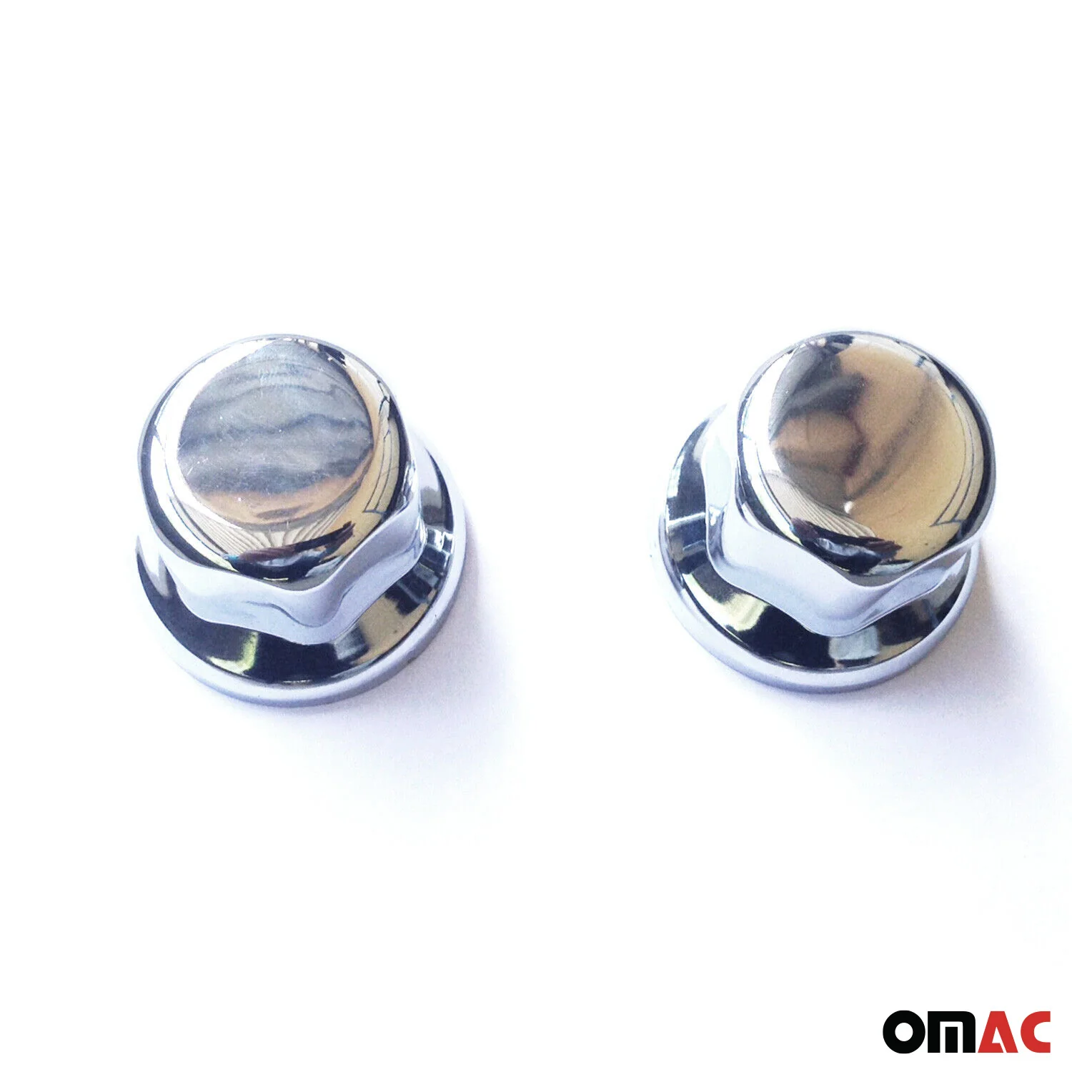 40x Glänzend Chrom Radmutterkappen Schutz Ø32mm für hohe Schrauben / LKW - Image 3