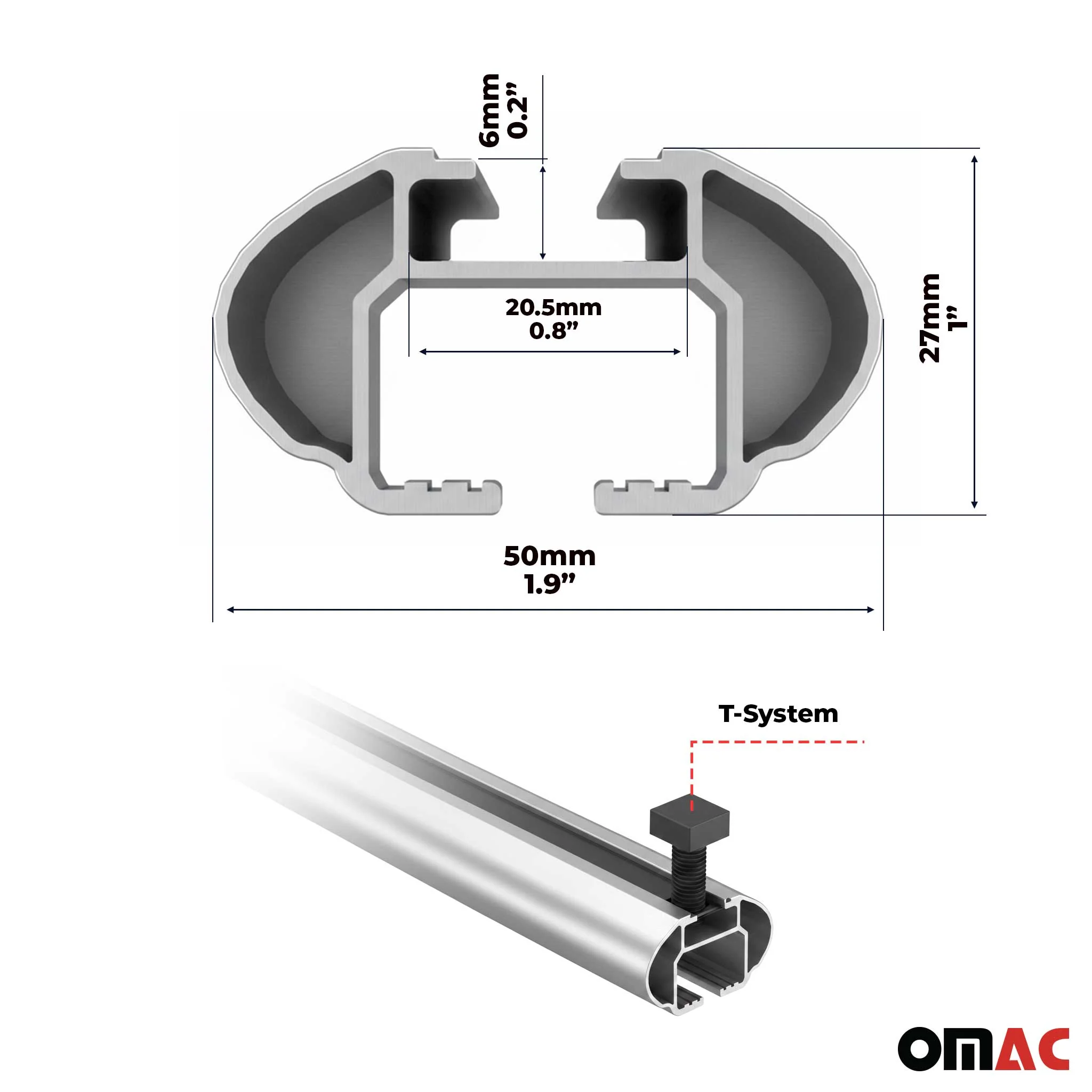 Alu Dachträger für Bmw 2er F22 Coupè 2012-2021 TÜV T-Nut 75 kg 2tlg Silber - Image 3