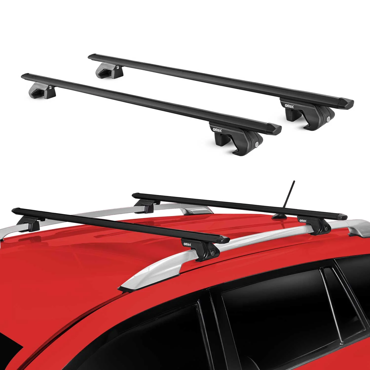 Dachträger Grundtäger für Kia Grand Carnival VQ 2006-2012 90kg Alu Schwarz ABE - Image 2