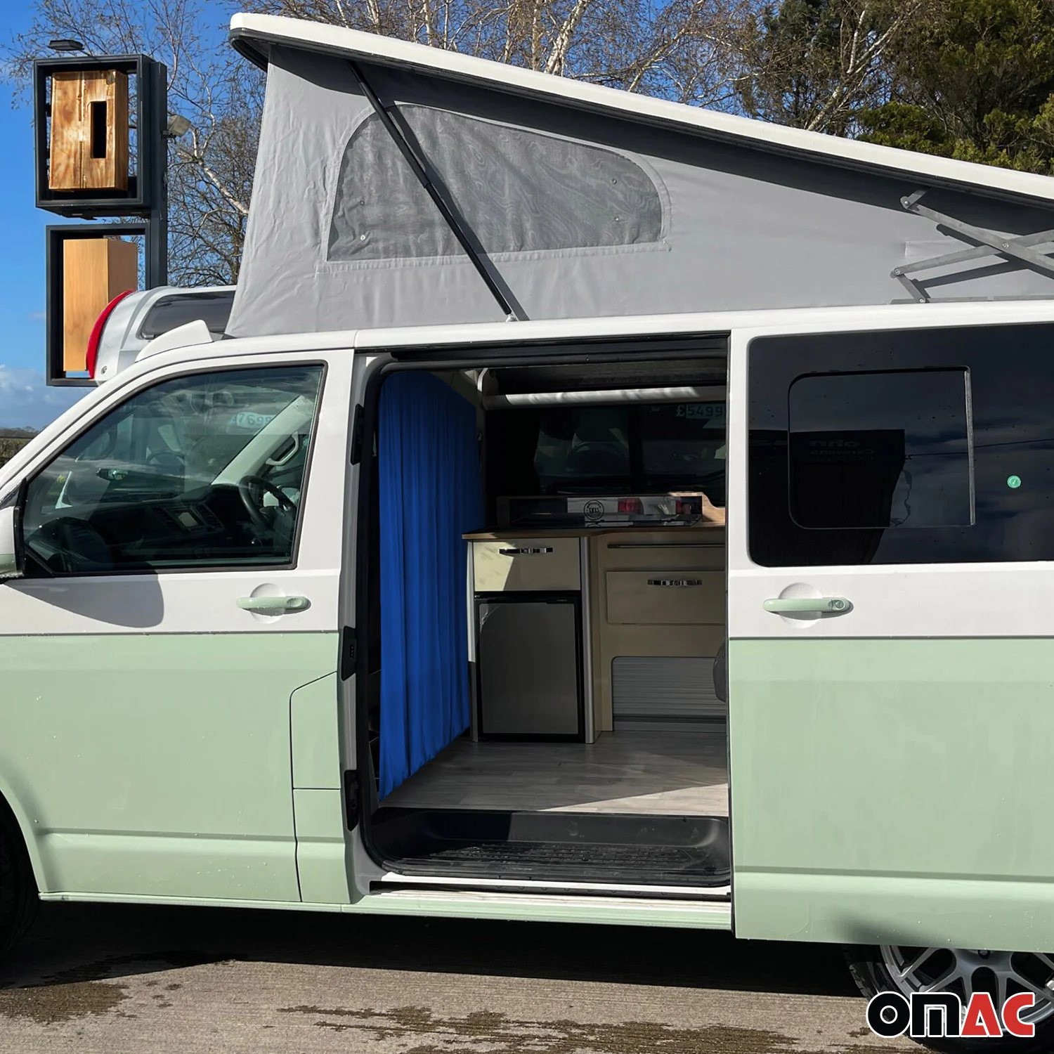 Maß Gardinen für Fiat Talento Fahrerhaus Abtrennung Sonnenschutz Dunkelblau - Image 5