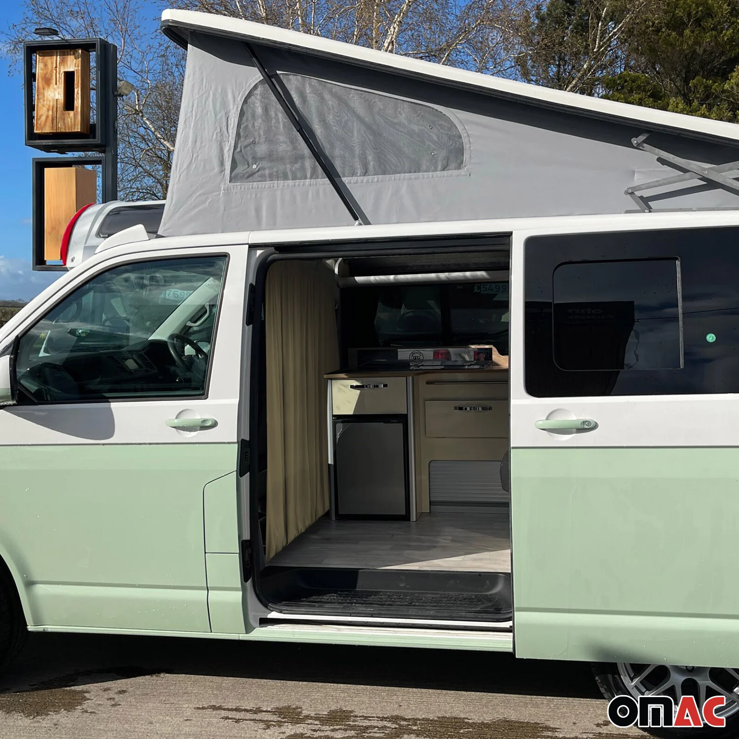 Maß Gardinen für Iveco Daily H2 Fahrerhaus Abtrennung Sonnenschutz Beige - Image 5