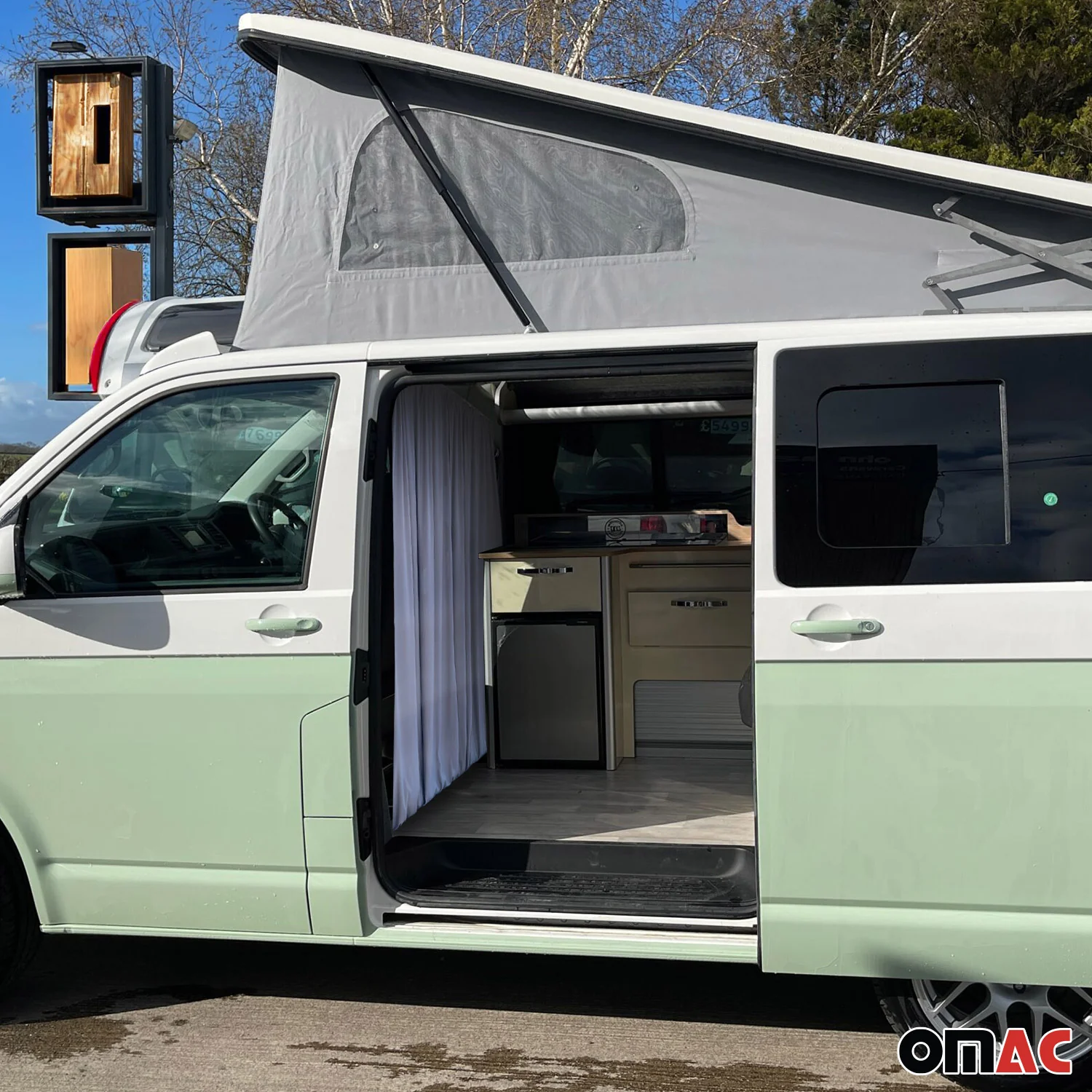 Maß Gardinen für Nissan Interstar H3 Fahrerhaus Abtrennung Sonnenschutz Grau - Image 5