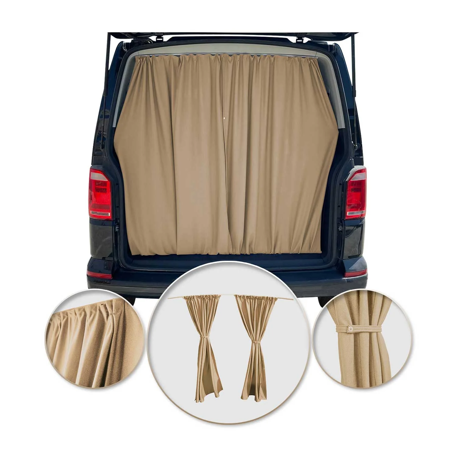 Maß Gardinen Sonnenschutz für Nissan NV300 Heckklappe Vorhänge Beige