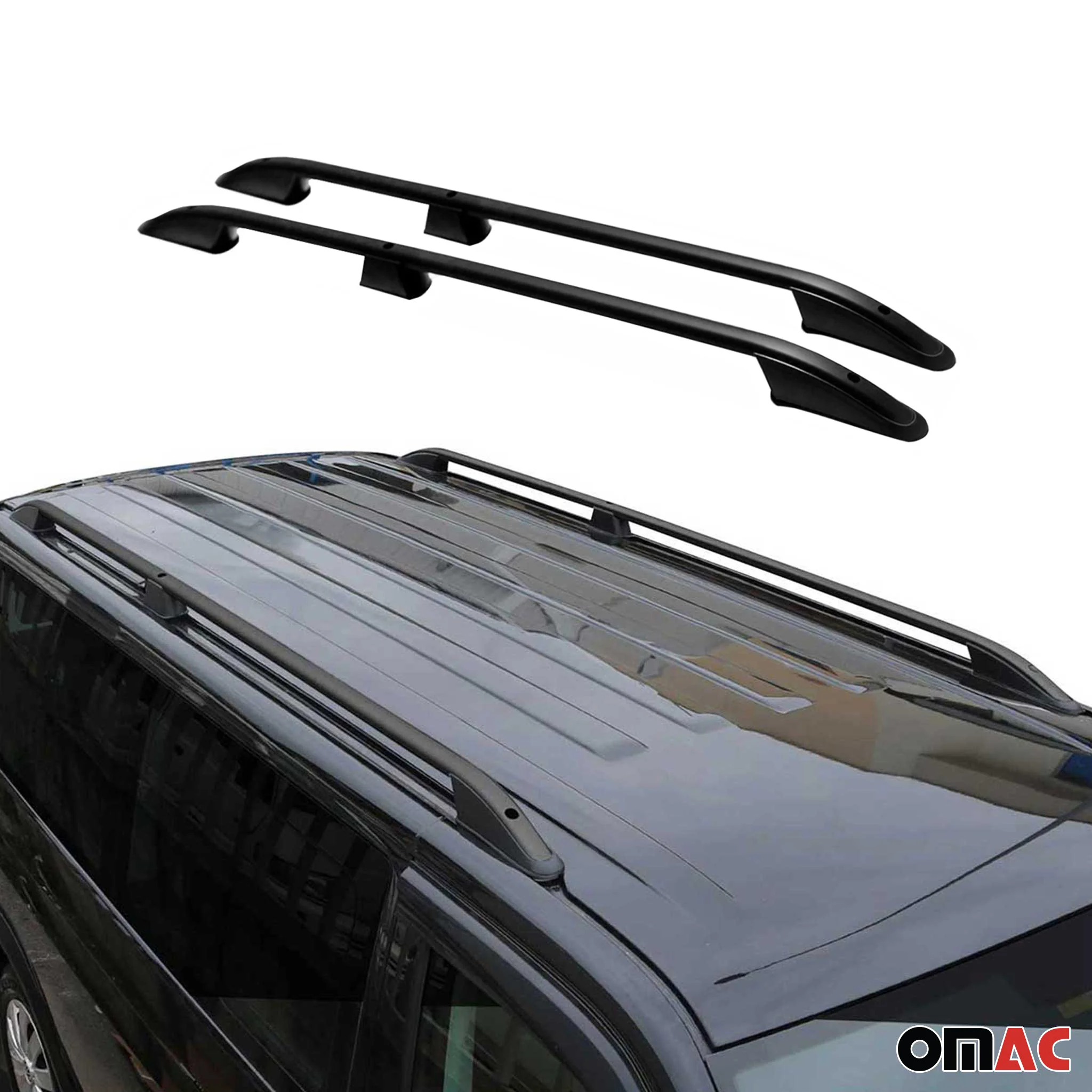 Dachreling Dachgepäckträger für Ford Transit Connect 2003–2013 Schwarz L2 Langer - Image 5