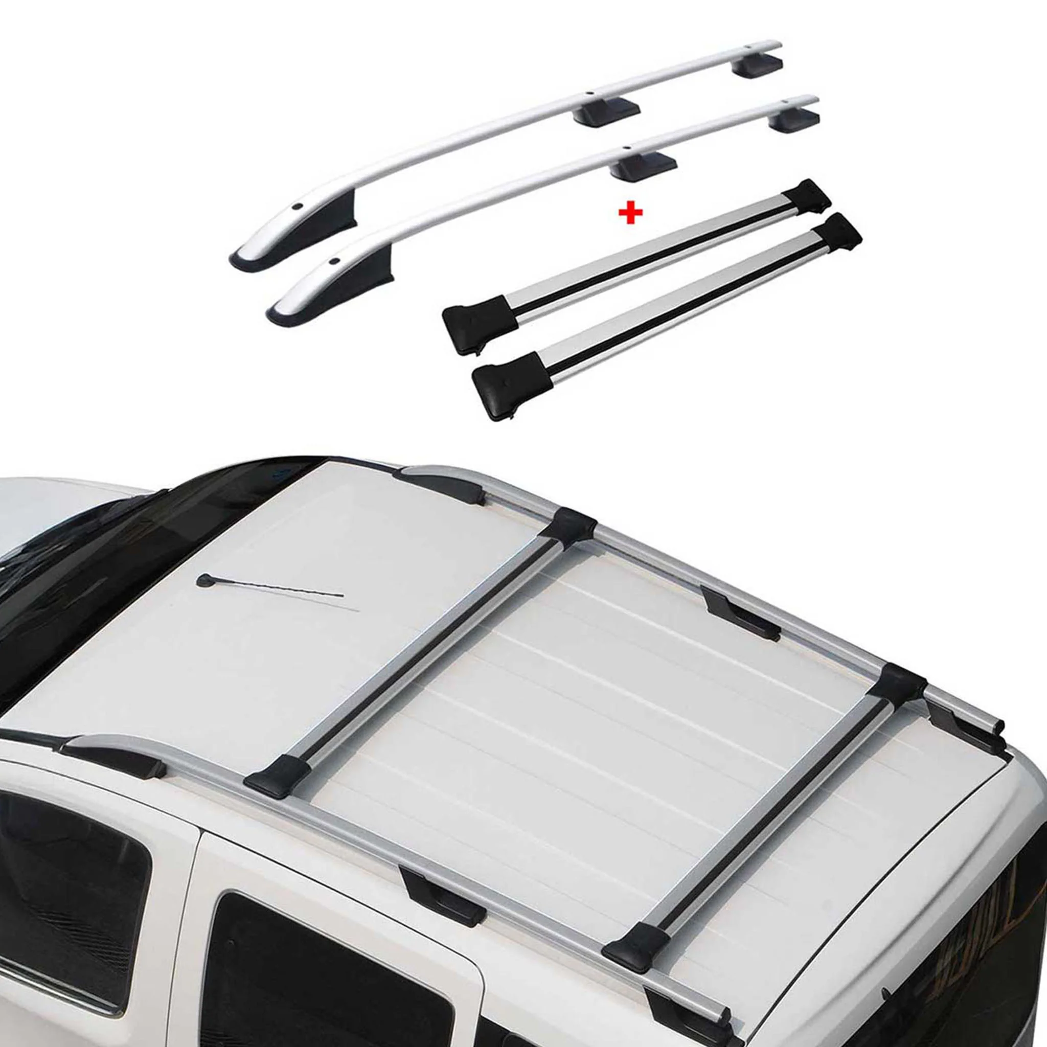 Dachreling + Dachträger für Fiat Fiorino Qubo Nemo Peugeot Bipper 2008-2022 Grau - Image 5