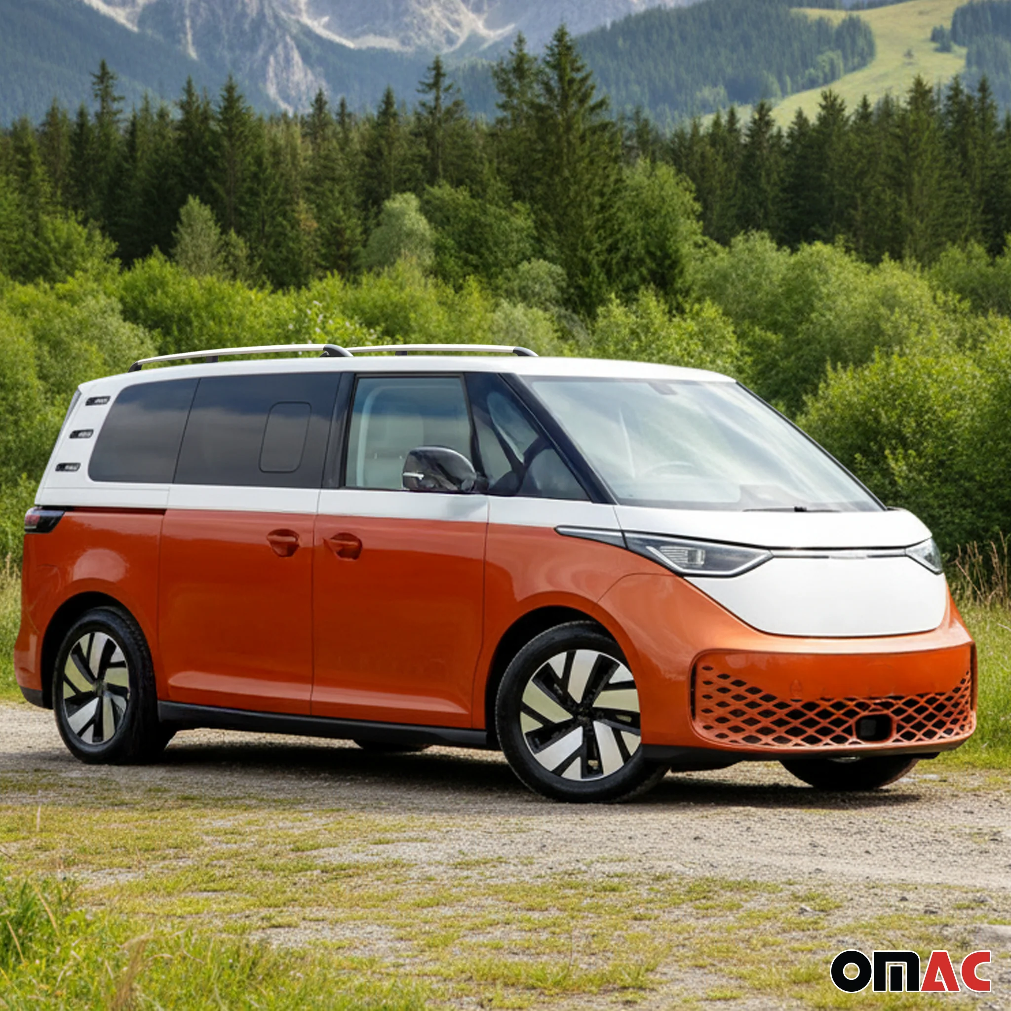 Dachreling Relingträger für VW ID.Buzz 2022-26 L1 Kurzer Gepackträge Silber 2x - Image 2