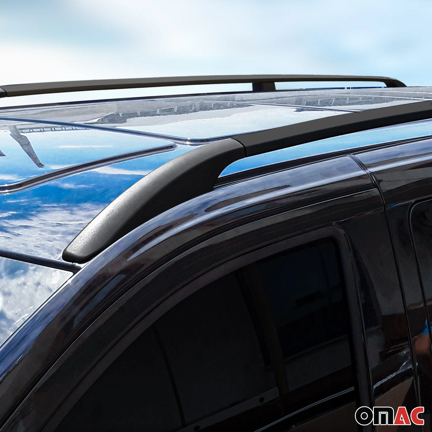 Dachreling Dachgepäckträger Relingträger für VW Touareg 7L 2002-2010 Alu Schwarz - Image 4