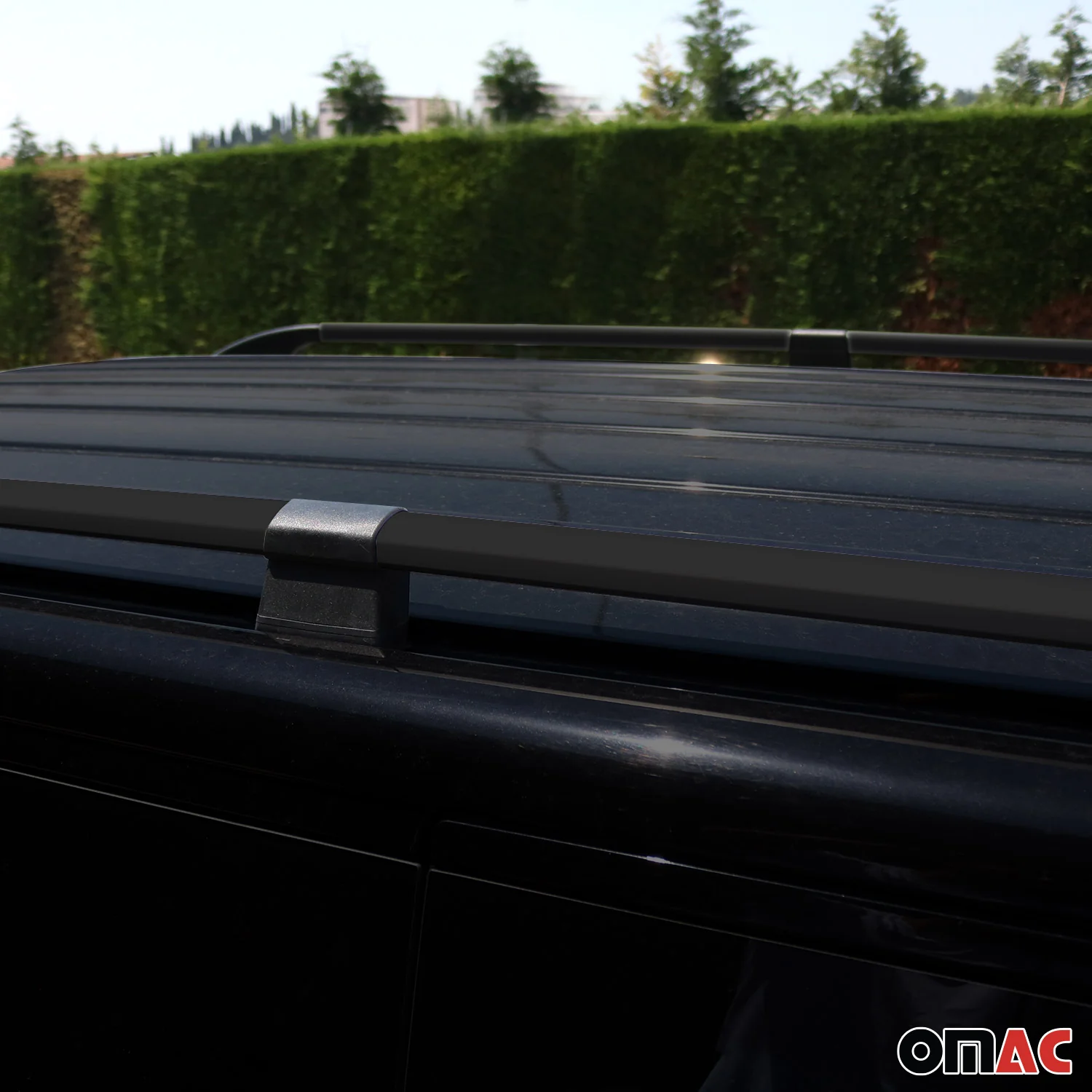 Dachreling Dachgepäckträger für VW Caddy 2020-2026 Langer L2 Alu Schwarz - Image 6