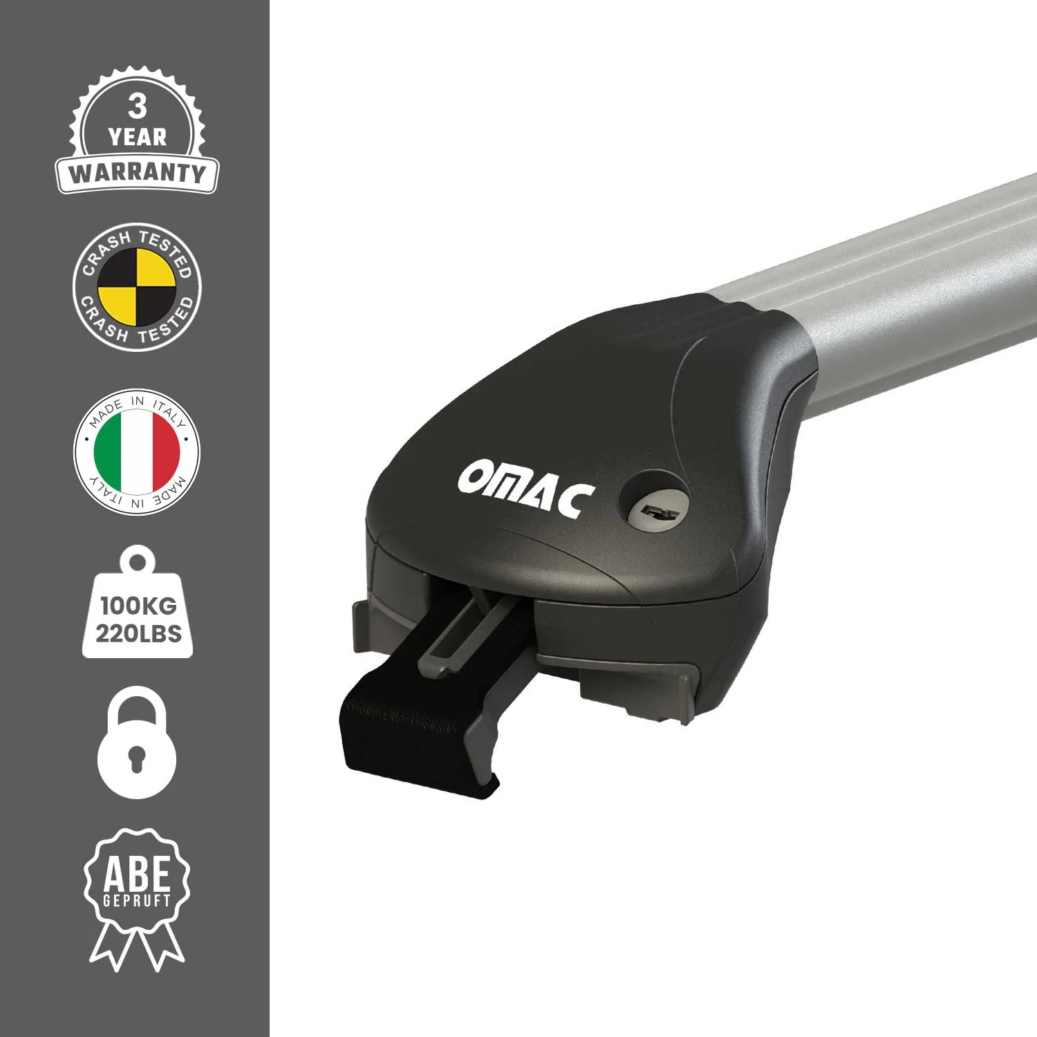 Dachträger Grundtäger für Opel Zafira C Tourer 2011-2019 100kg Alu Silber 2x ABE - Image 3