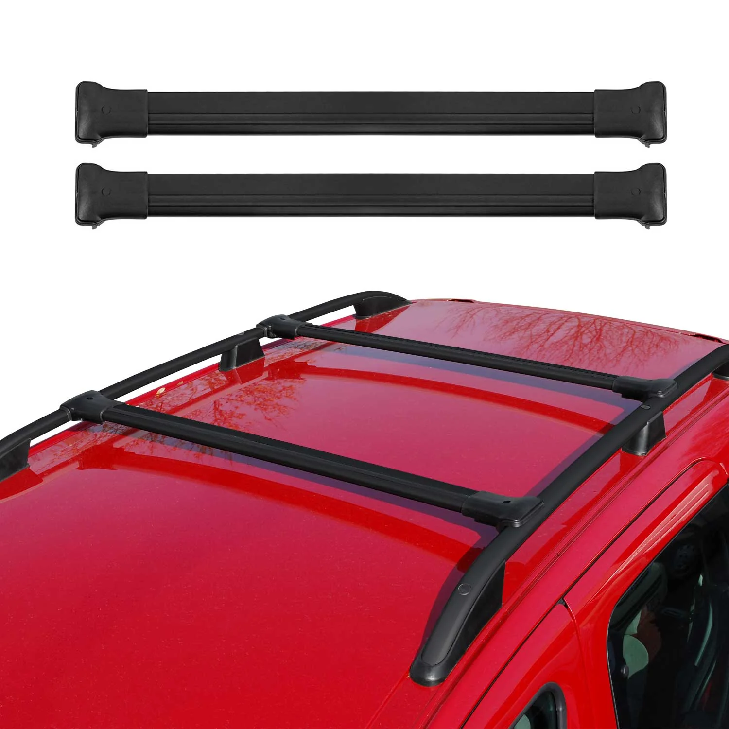 Dachträger Grundtäger für Mini Countryman F60 2017-2023 75kg Alu Schwarz 2 tlg - Image 2