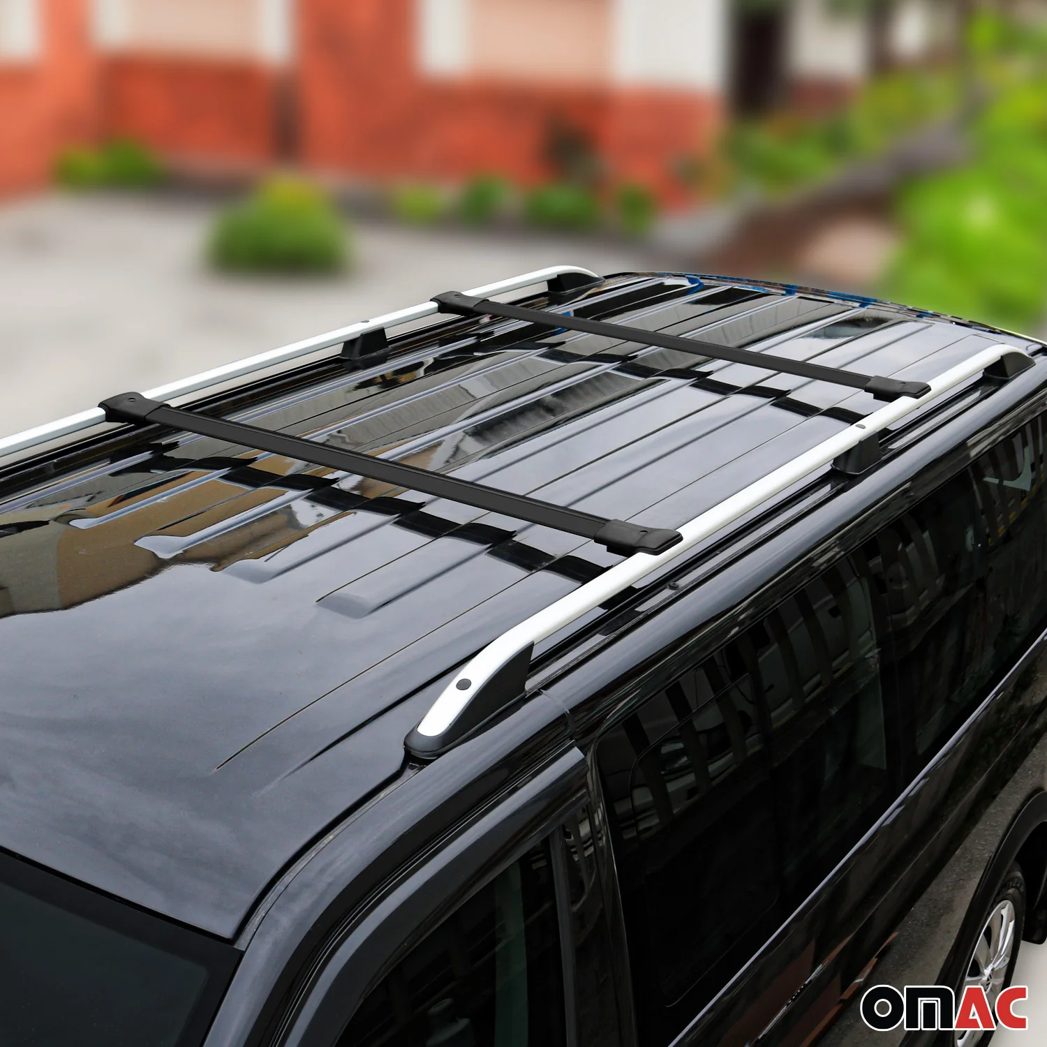 Dachträger Grundtäger für Dacia Logan MCV mk1 2006-2012 75kg Alu Schwarz 2 tlg - Image 3