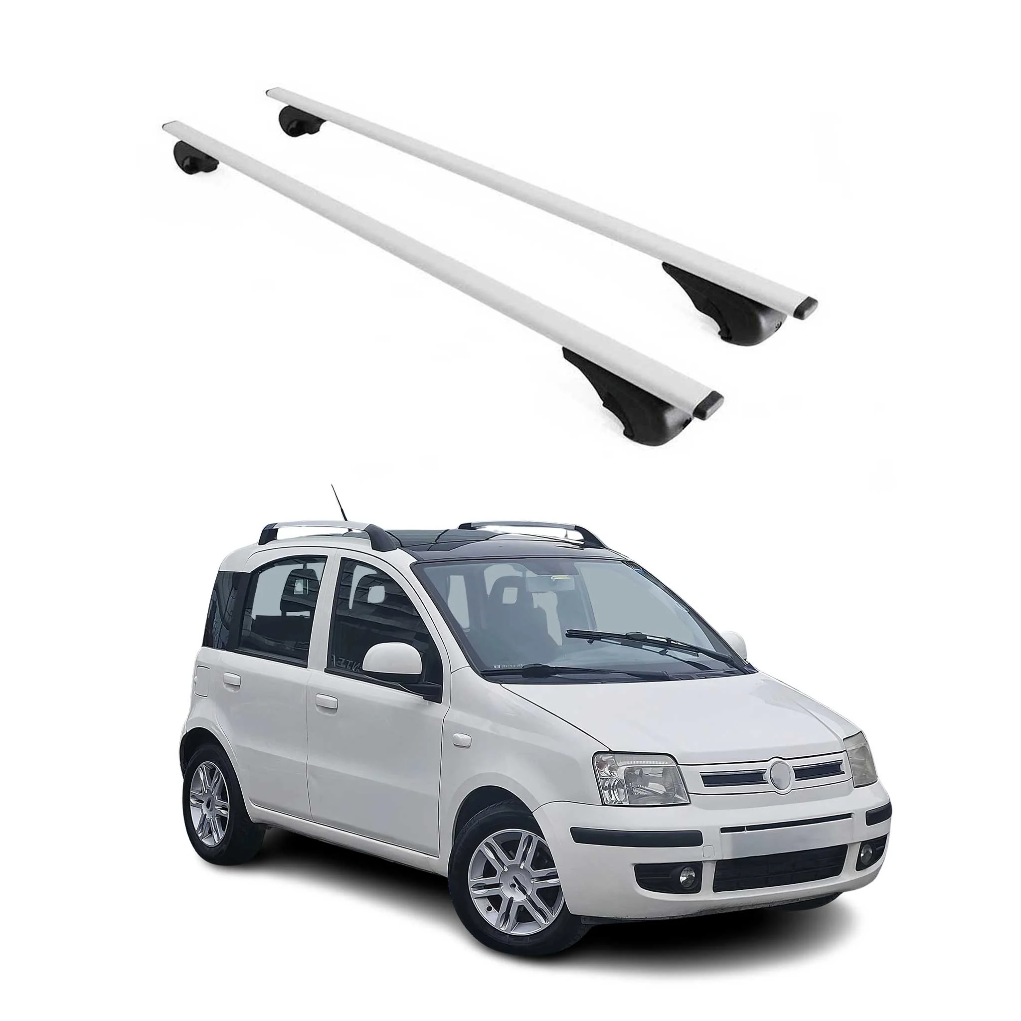 Dachträger für Fiat Panda 2012-26 AirCross & Cross & Trussardi Modelle 75kg Grau