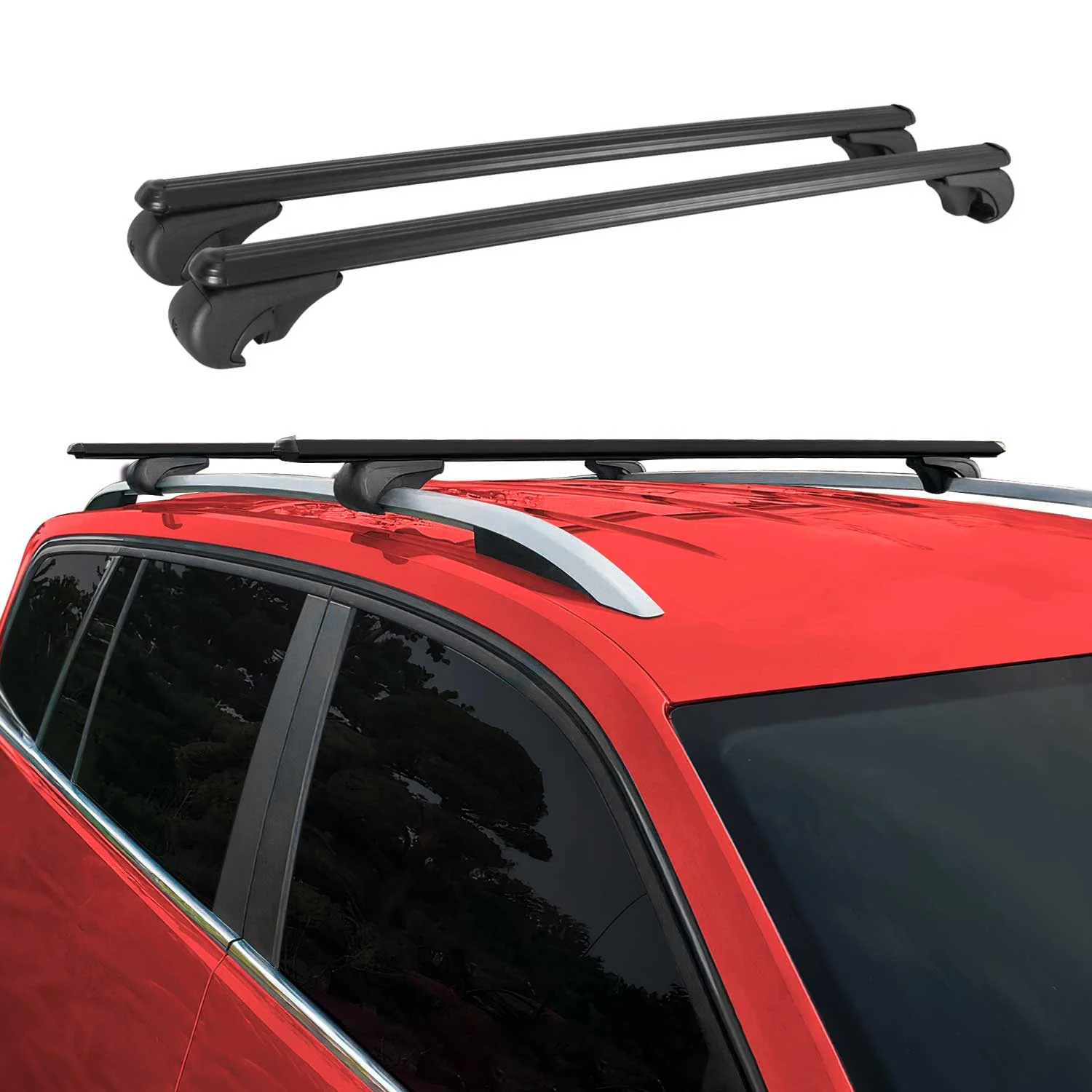 Dachträger für Ford Explorer 2020-2026 Gepäckträger Grundträger Alu Schwarz 2x - Image 2