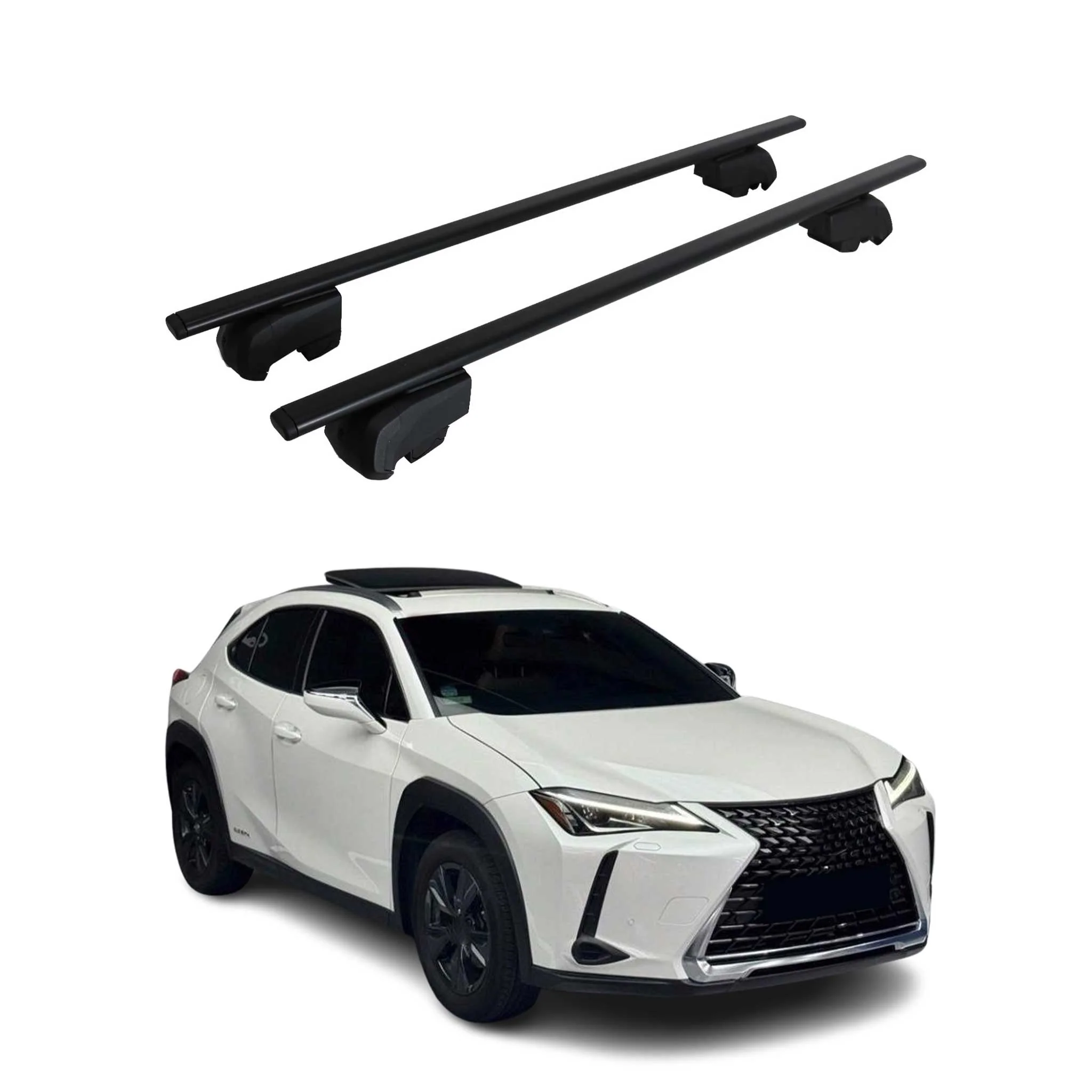 Dachträger Grundtäger für Lexus UX 2019-2026 75kg Metall Schwarz 2 tlg