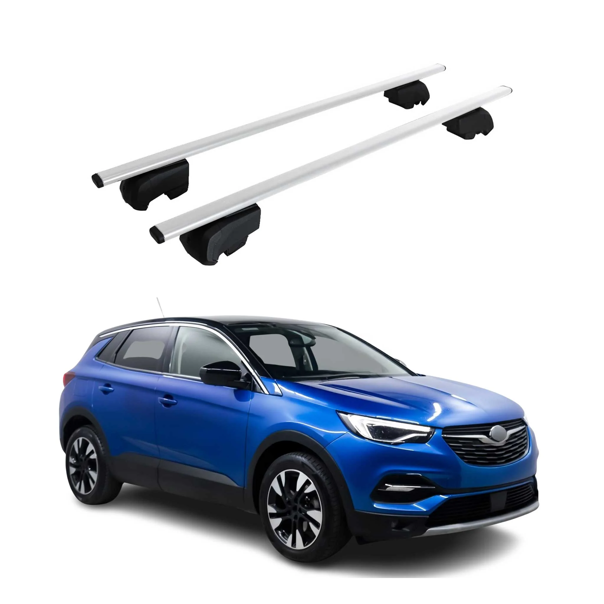 Dachträger Gepäckträger für Opel Vauxhall Grandland X 2017-2024 ABE Silber