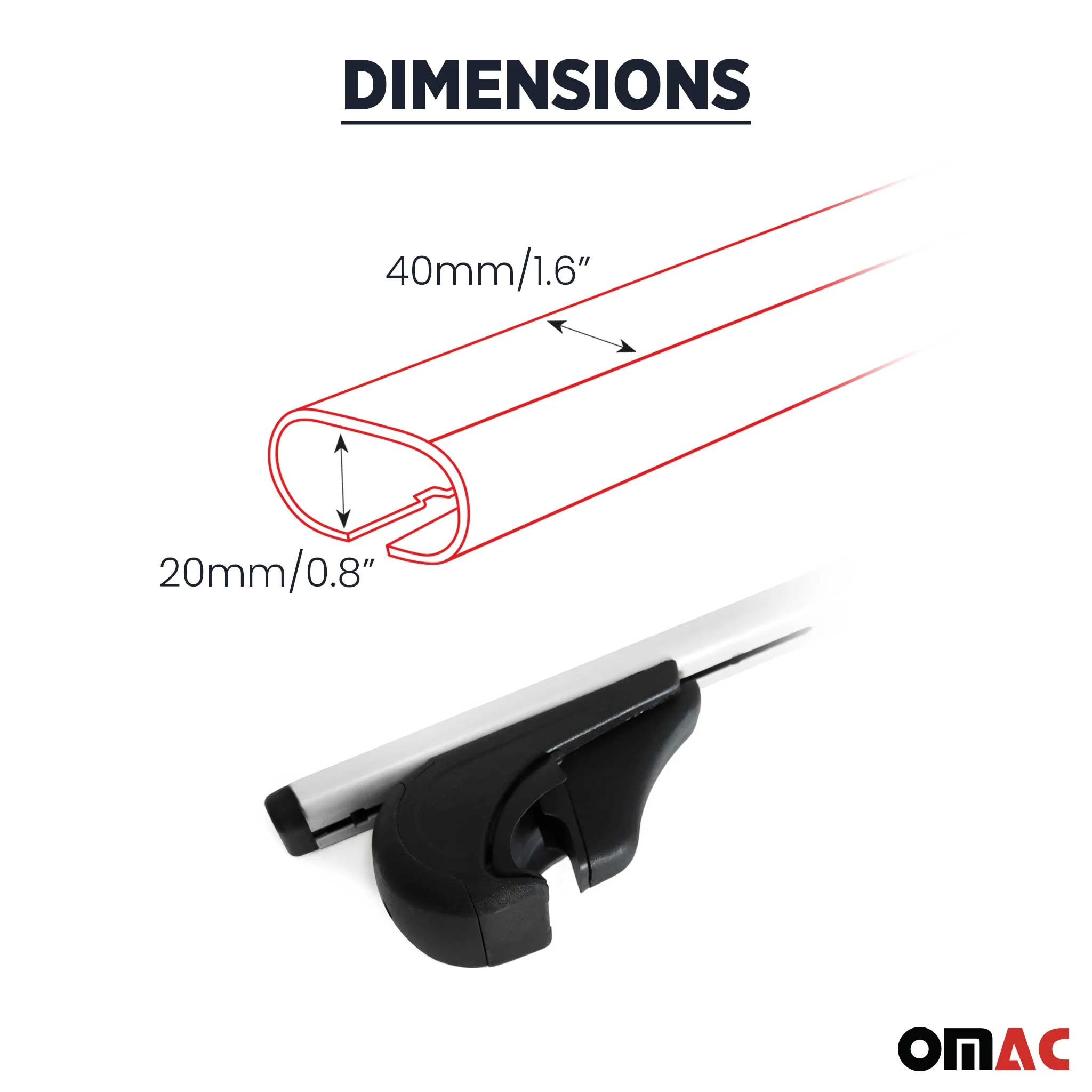 Dachträger Grundtäger für Ssangyong Korando 2019-2026 75kg Metall Silber 2 tlg - Image 3