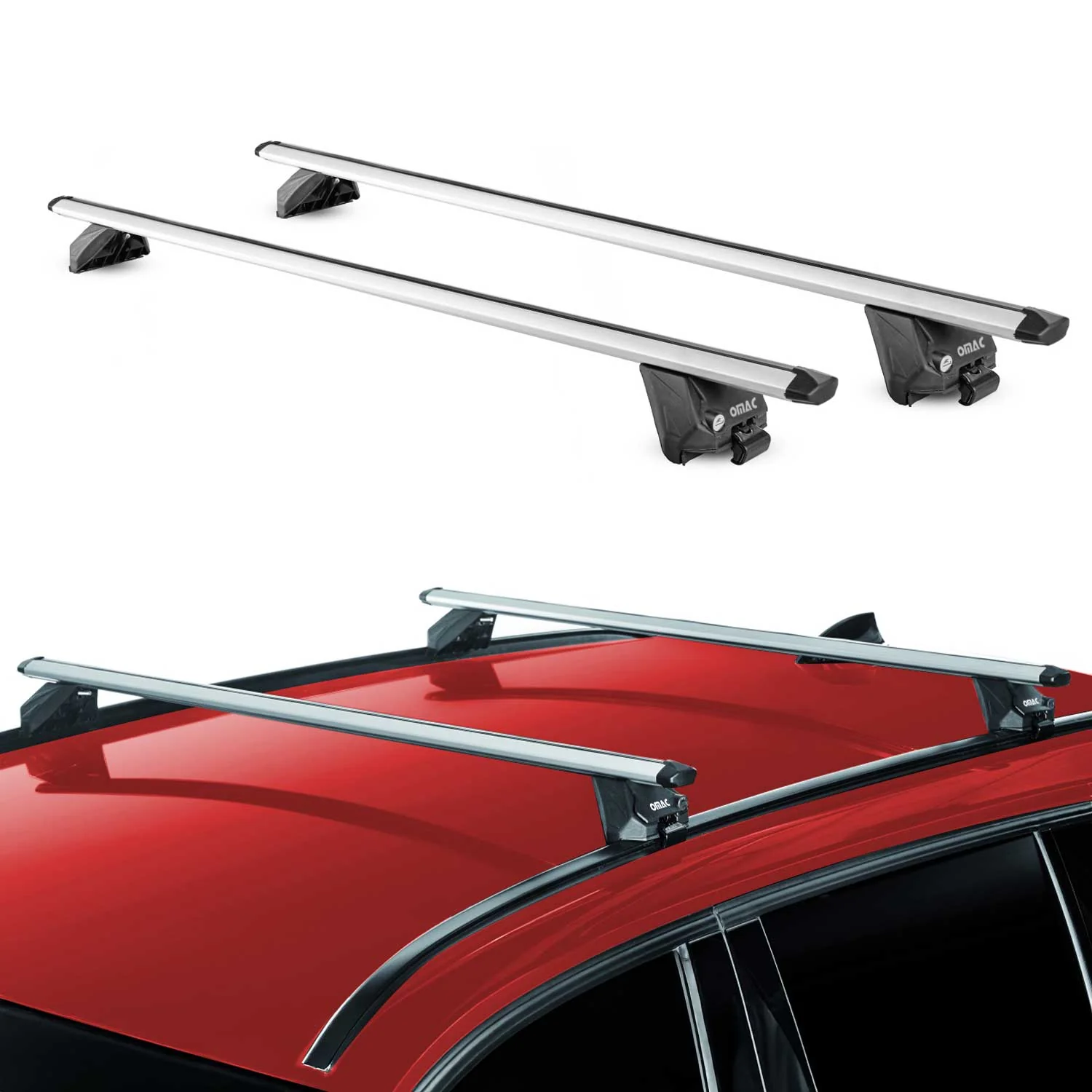 Dachträger Grundtäger für Volvo XC90 2015-2026 100kg Aluminium Silber 2tlg ABE - Image 2