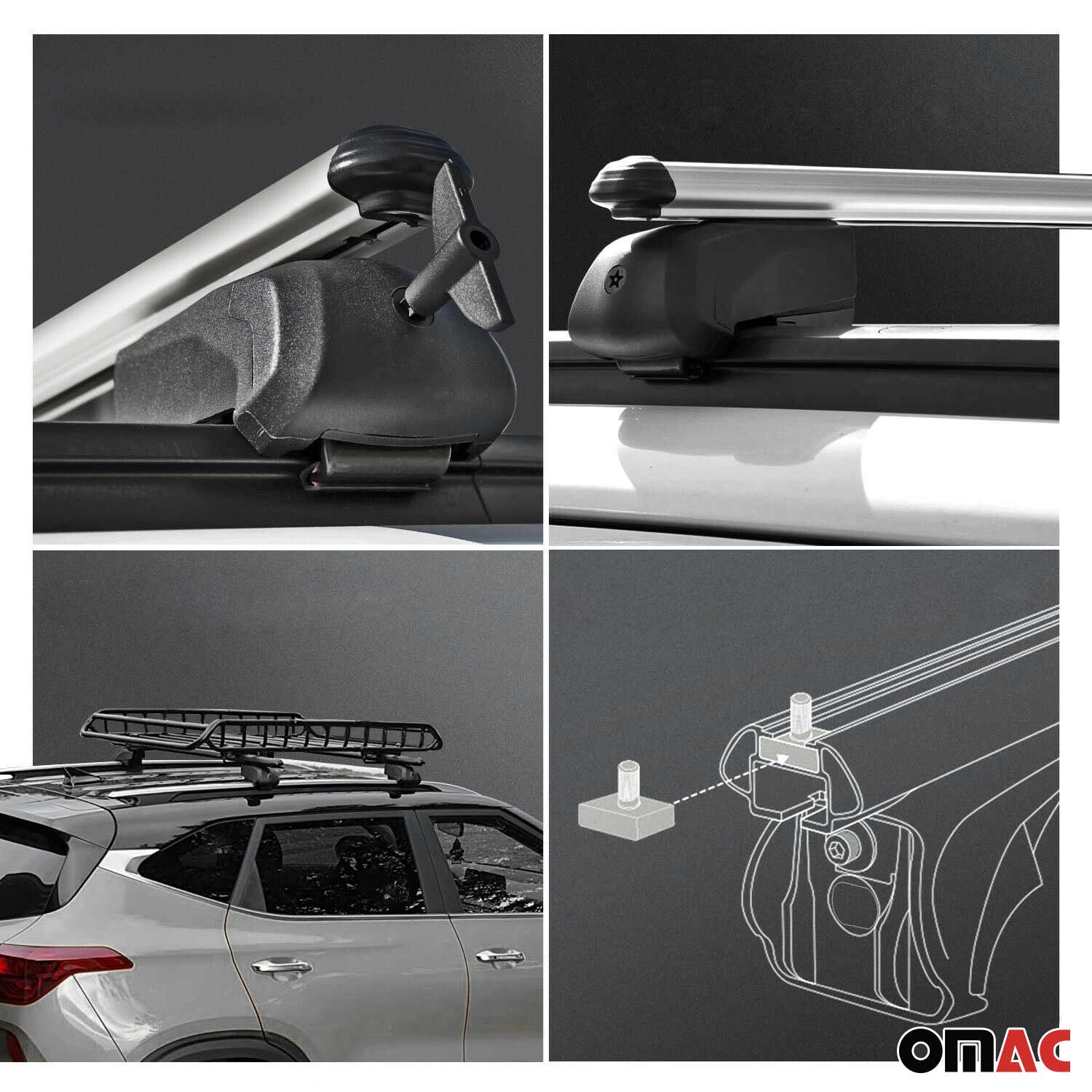 Dachträger Gepäckträger für Mini Countryman R60 SUV 2010-2016 ABE Alu Grau - Image 4