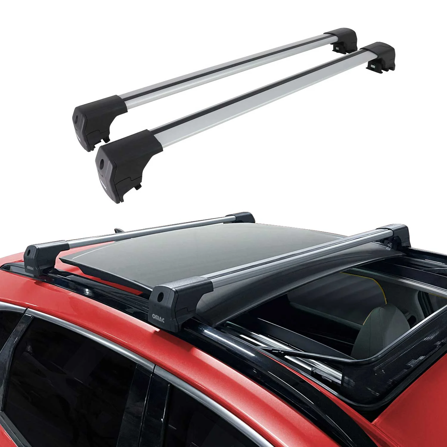 Dachträger Grundtäger für BMW X3 F25 2010-2017 75kg Aluminium Silber 2 tlg - Image 2