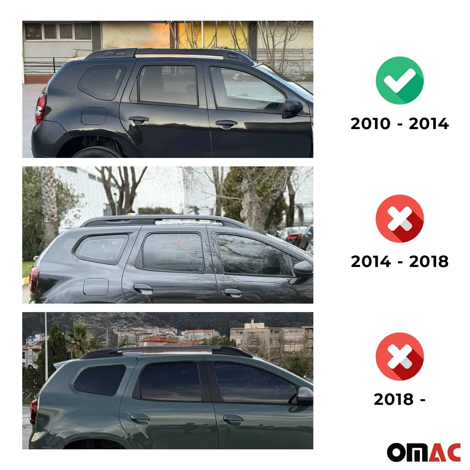 Dachträger Grundtäger für Dacia Duster mk1 2010-2014 Pre-FL 75kg Alu Silber 2x - Image 4