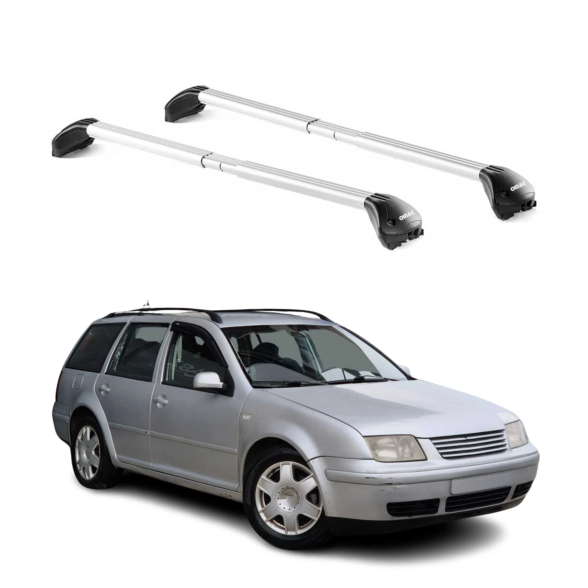 Dachträger Grundtäger für VW Bora Variant 1999-2005 5 tür 100kg Alu Grau 2x ABE