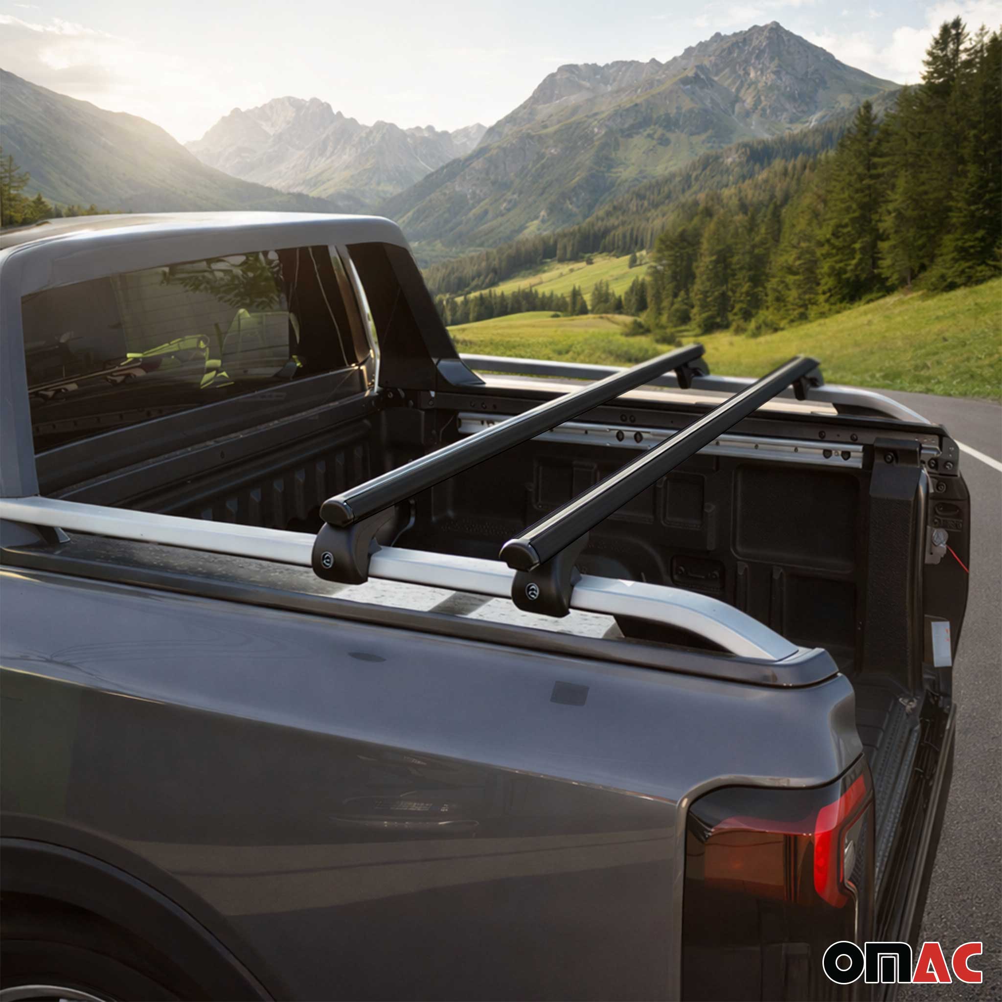 Dachträger Ladeflächenträger für Ford Ranger Wildtrack 2022-2024 Alu Schwarz 2x - Image 2