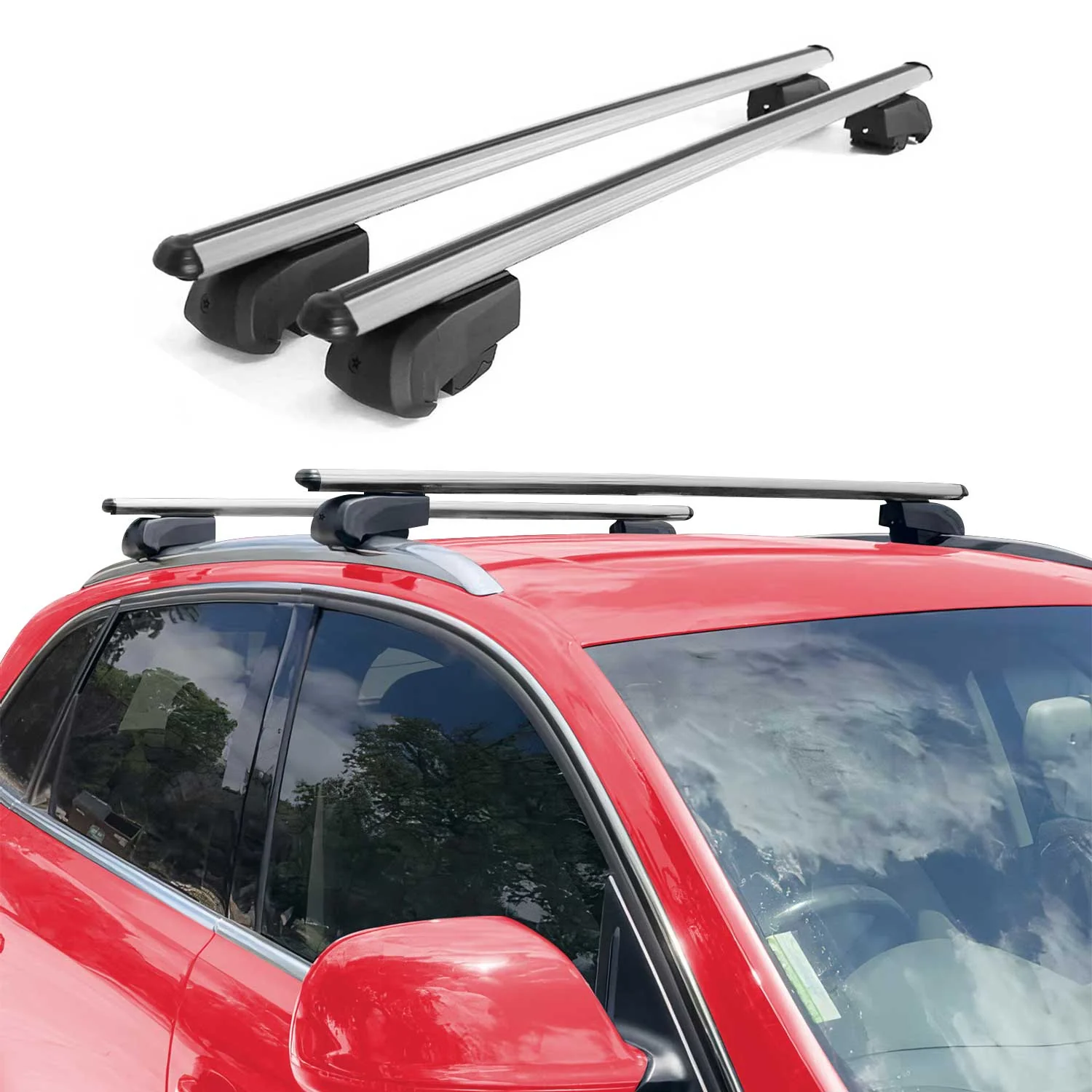 Dachträger Querträger für Boldbar V2 Grundträger Aluminium Silber ABE 2x - Image 2