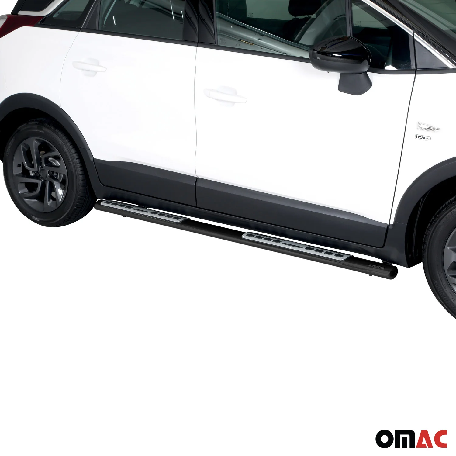 Edelstahl Seitenschweller Schwellerrohre für Opel Crossland X 2017-2024 Schwarz - Image 2