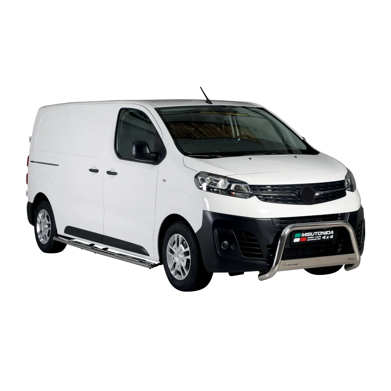 Edelstahl Seitenschweller Schwellerrohre für Opel Vivaro 2019-2026 L2 Mitte Grau