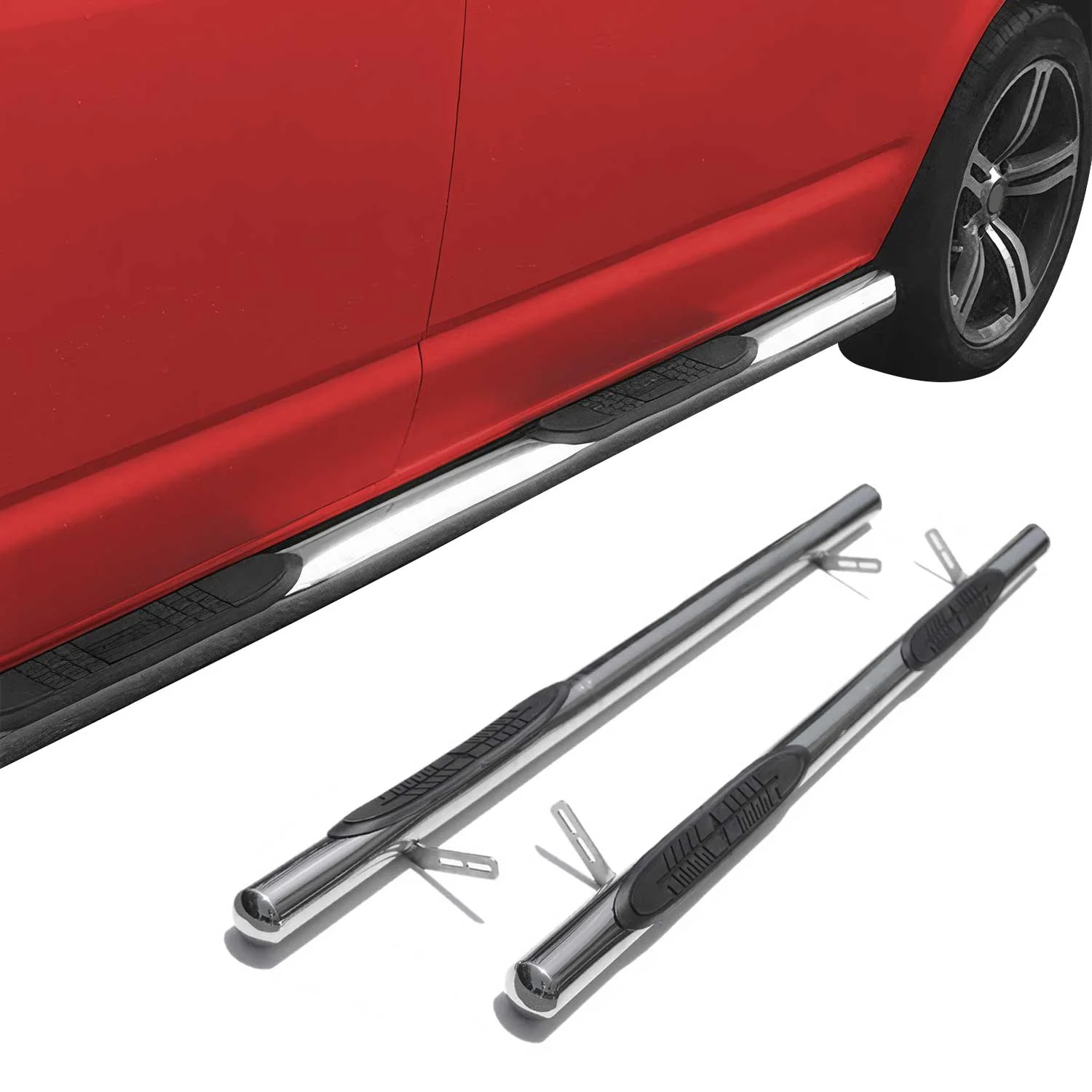 Edelstahl Trittbretter Schwellerrohre für Renault Trafic 2001-2014 Kurzer Silber - Image 2