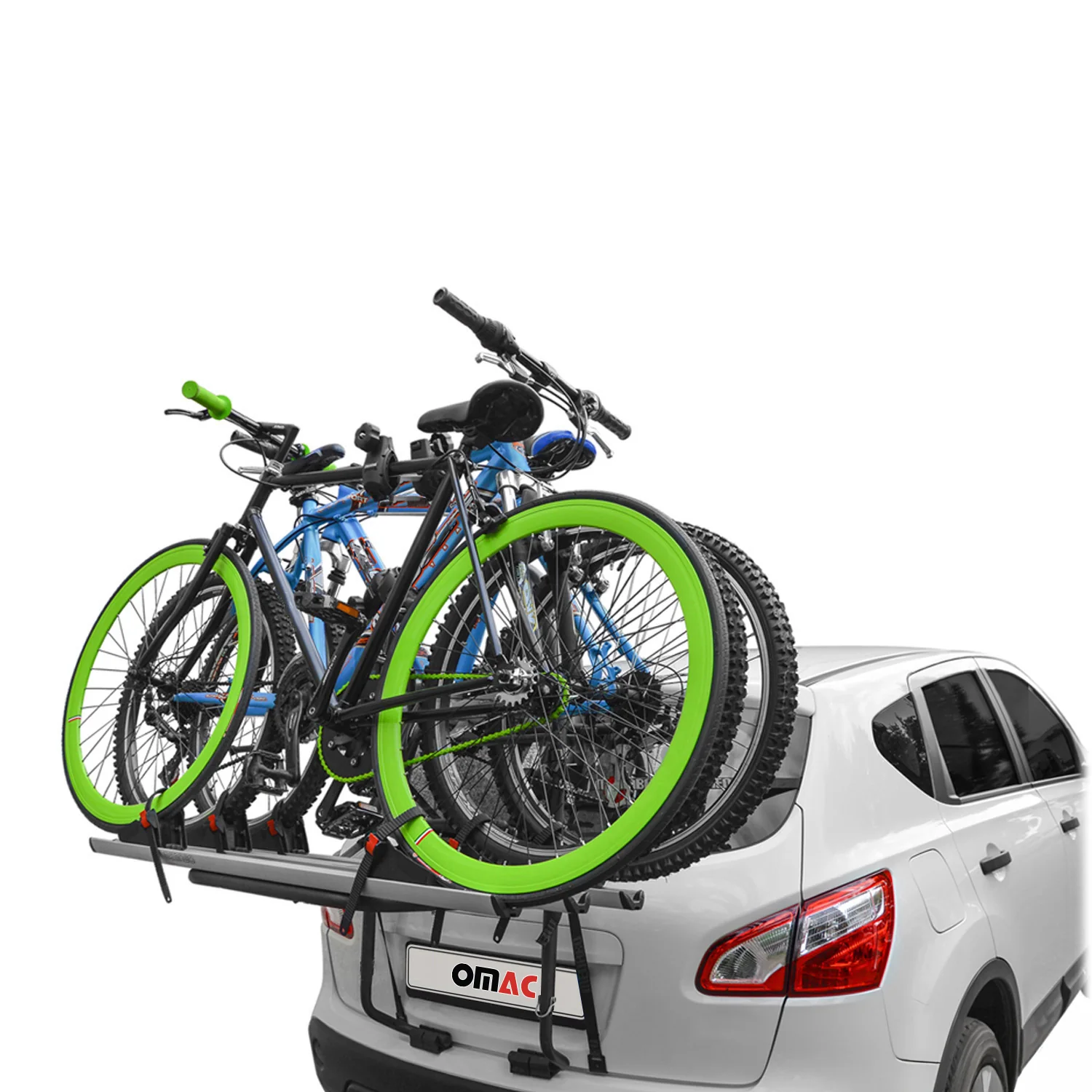 Menabo Fahrradträger 3 Fahrräder für Nissan Micra K12 2002-2010 Schwarz Silber
