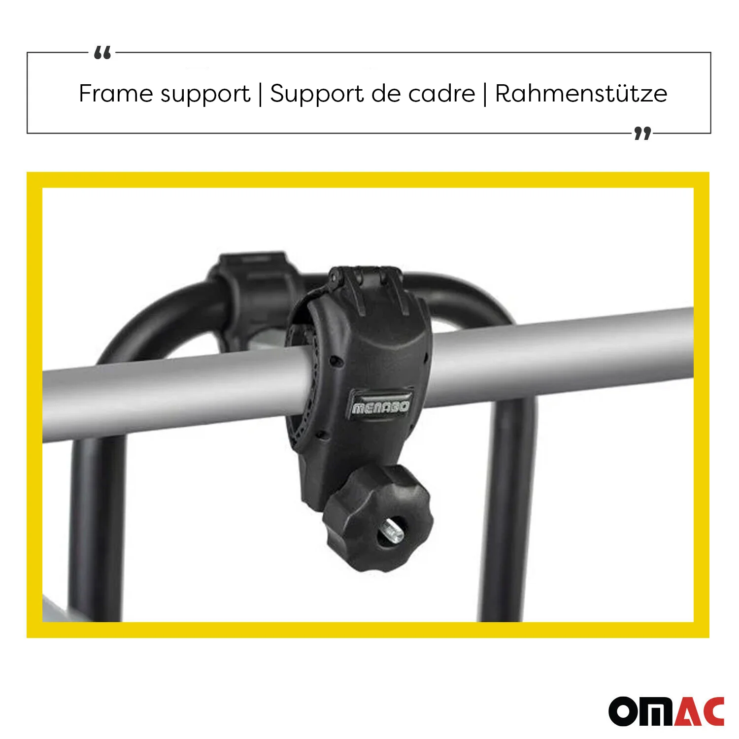 Menabo Fahrradträger 2 Fahrräder für Opel Meriva 2003-2026 Alu Silber Schwarz - Image 5