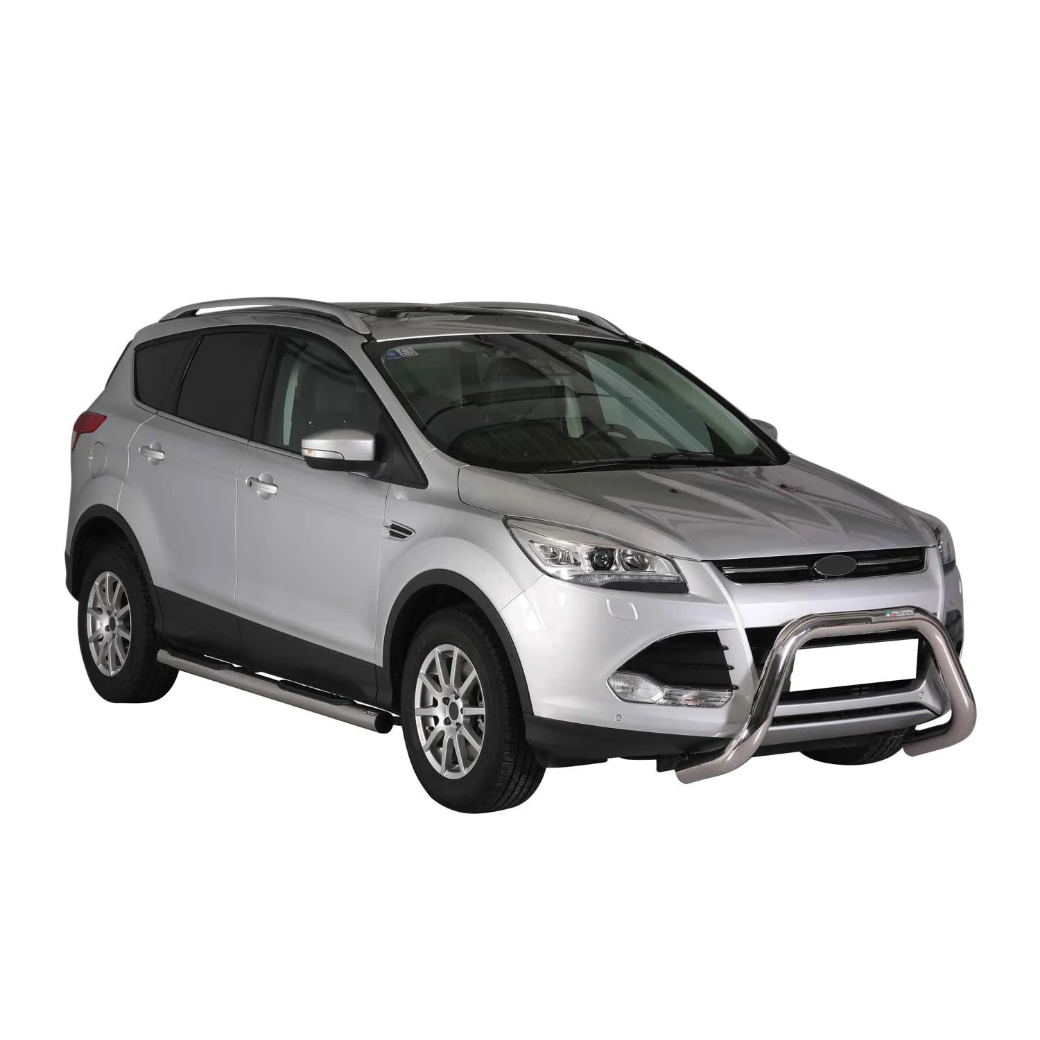 Frontbügel Frontschutzbügel für Ford Kuga II 2012-2017 Pre-FL ø76mm Stahl Silber