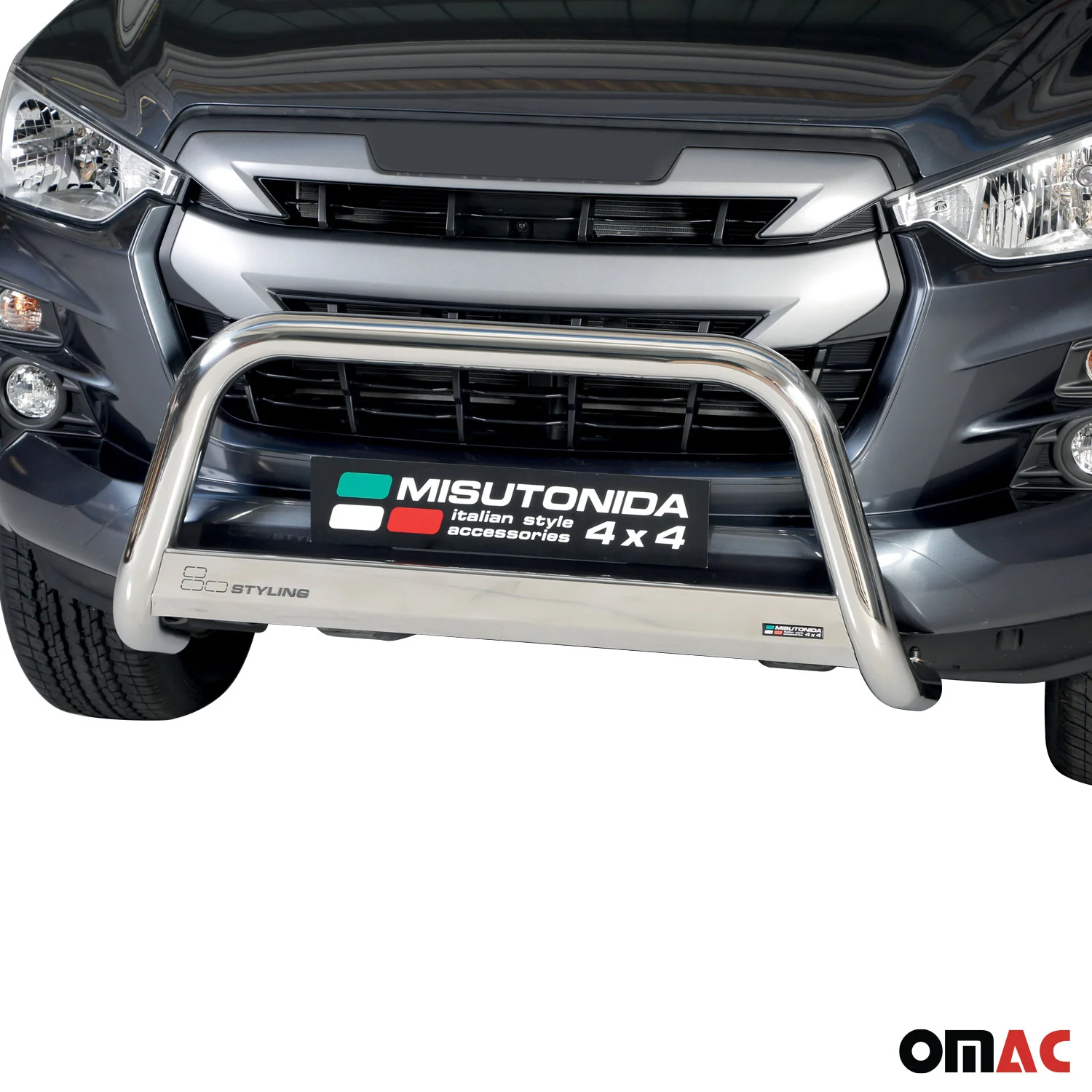 Frontbügel Frontschutzbügel für Isuzu D-Max 2019-2022 Pre-FL ø63mm Stahl Silber - Image 2
