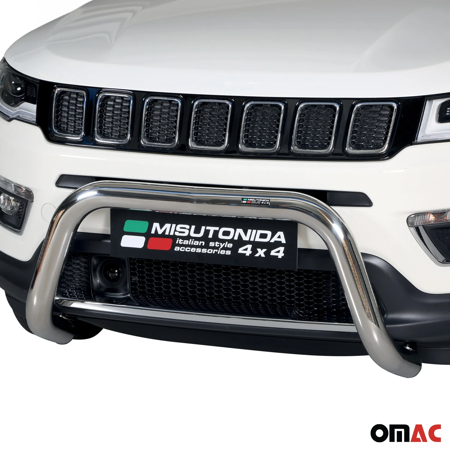 Frontbügel Frontschutzbügel für Jeep Compass 2016-2021 ø76mm Stahl Silber Schutz - Image 2