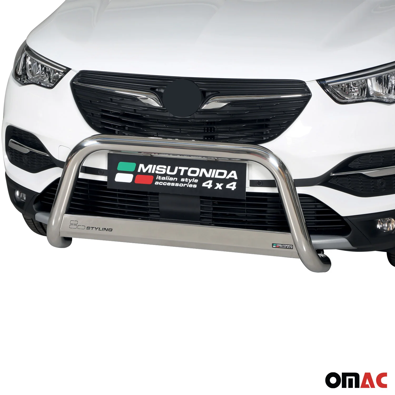 Frontbügel Frontschutzbügel für Opel Grandland X 2017-2024 ø63mm Stahl Silber - Image 2
