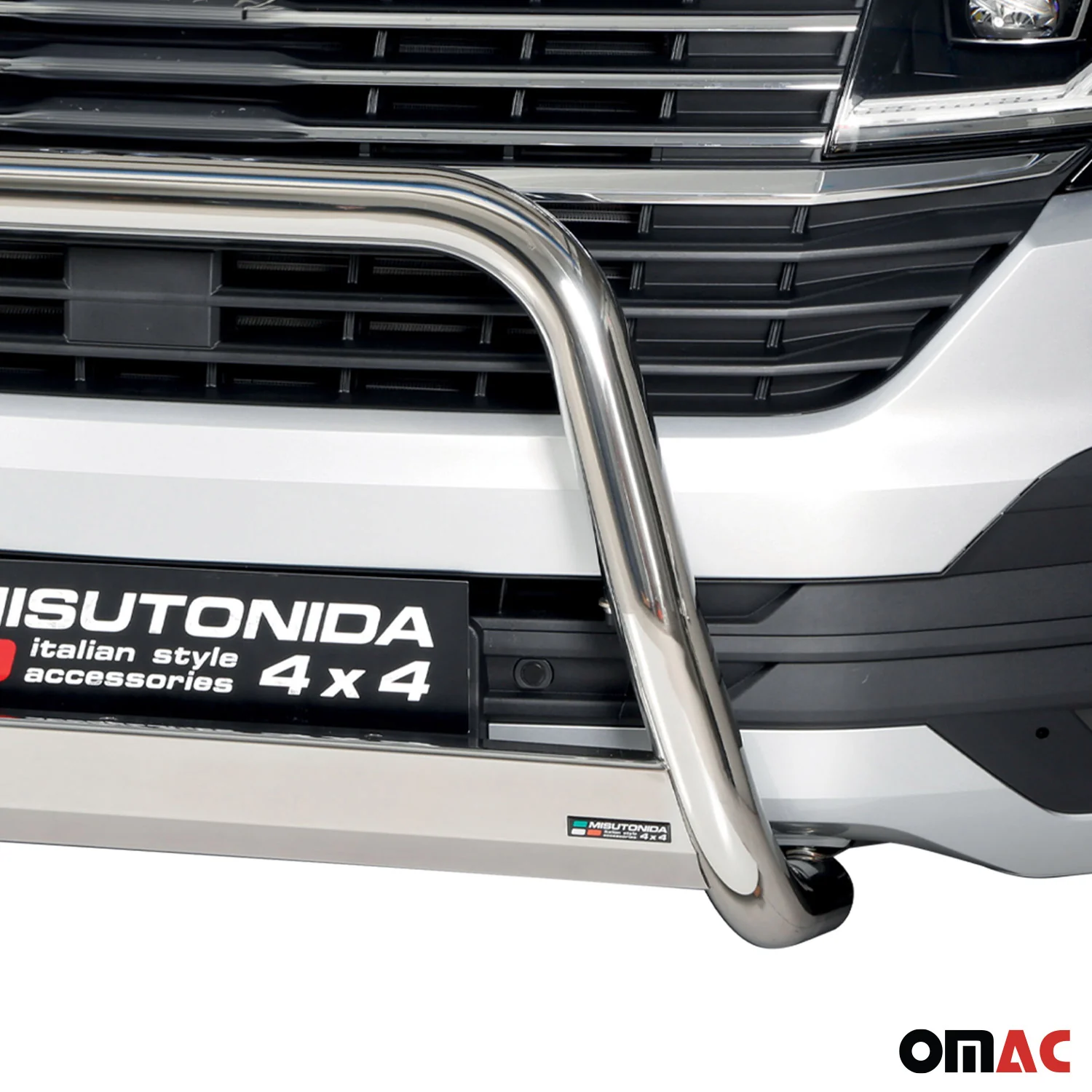 Frontbügel Frontschutzbügel für VW T6.1 Transporter 2019-2024 ø63 Stahl Grau - Image 3