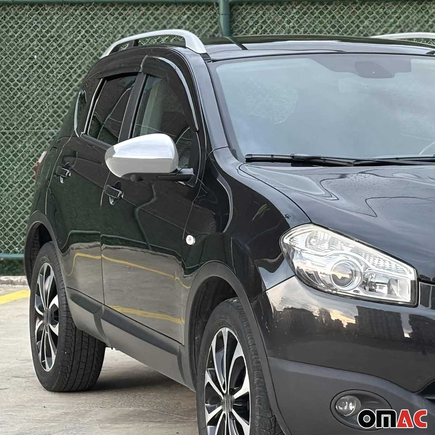 Spiegelkappen Spiegelabdeckung für Nissan Qashqai +2 2008-2014 Chrom ABS Silber - Image 2