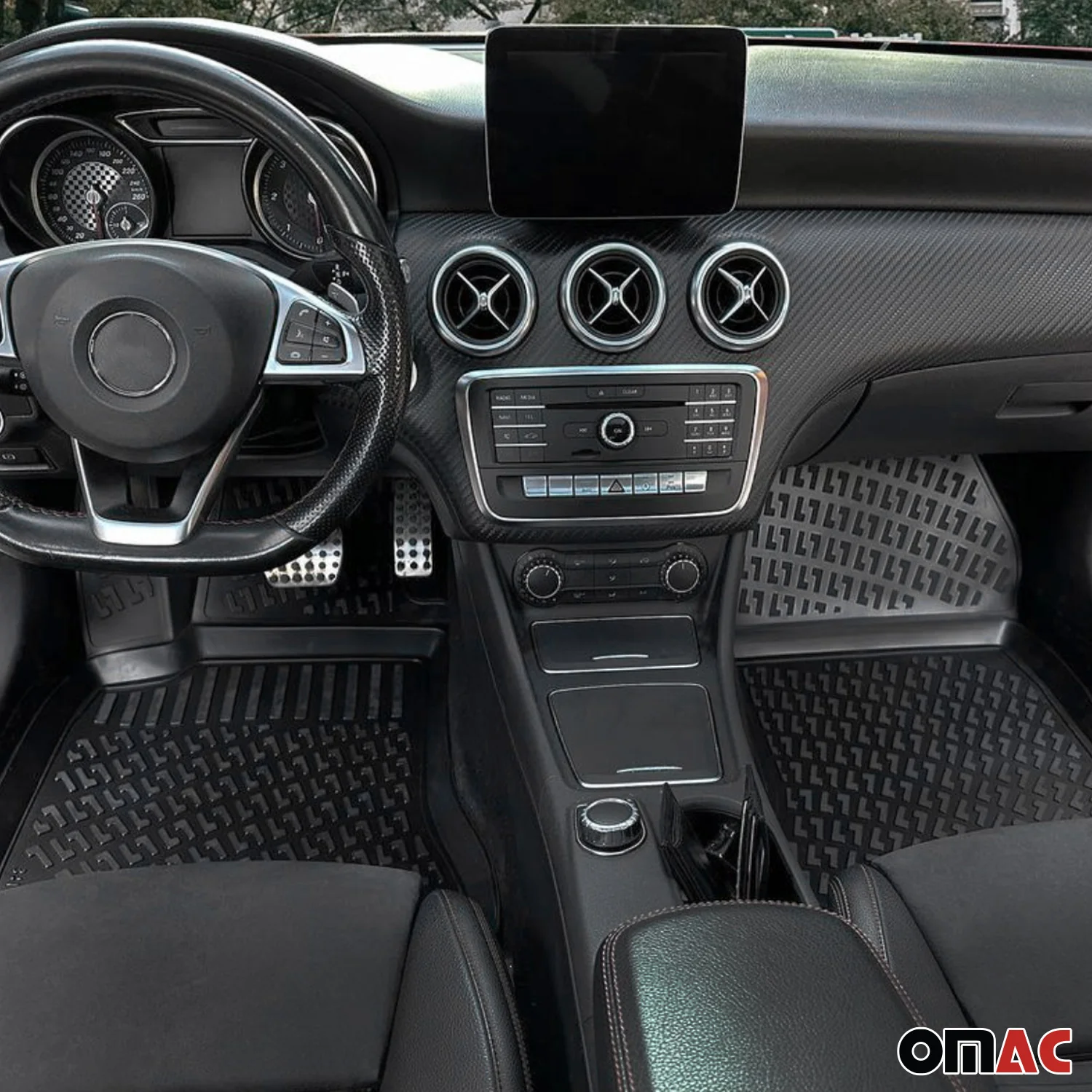 Fußmatten 3D Gummimatten für Renault Symbol Thalia Limo 2013-2020 TPE Schwarz 4x - Image 4