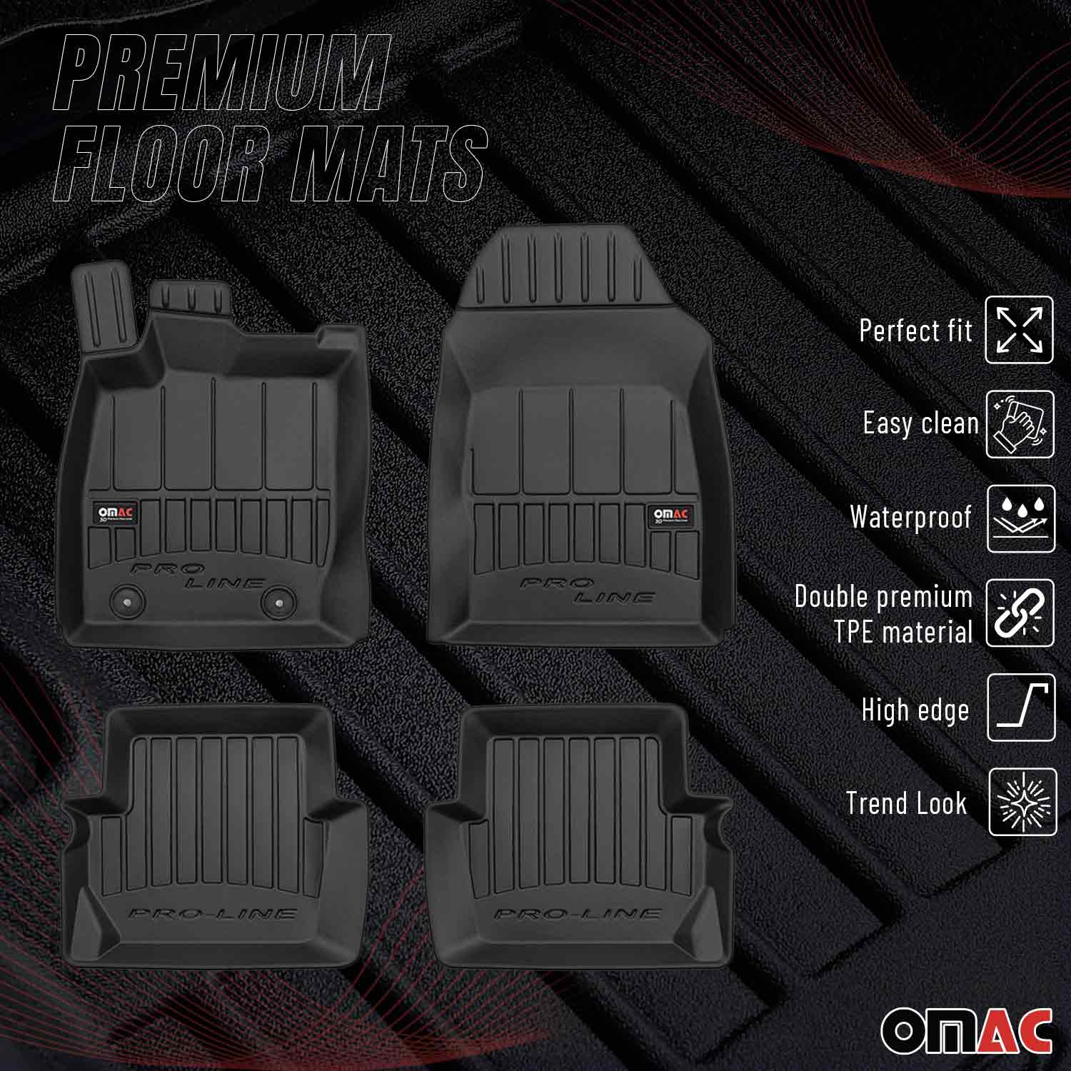 OMAC Gummi Fußmatten für Ford Fiesta mk7 2017-2023 Premium TPE Automatten 4tlg - Image 2