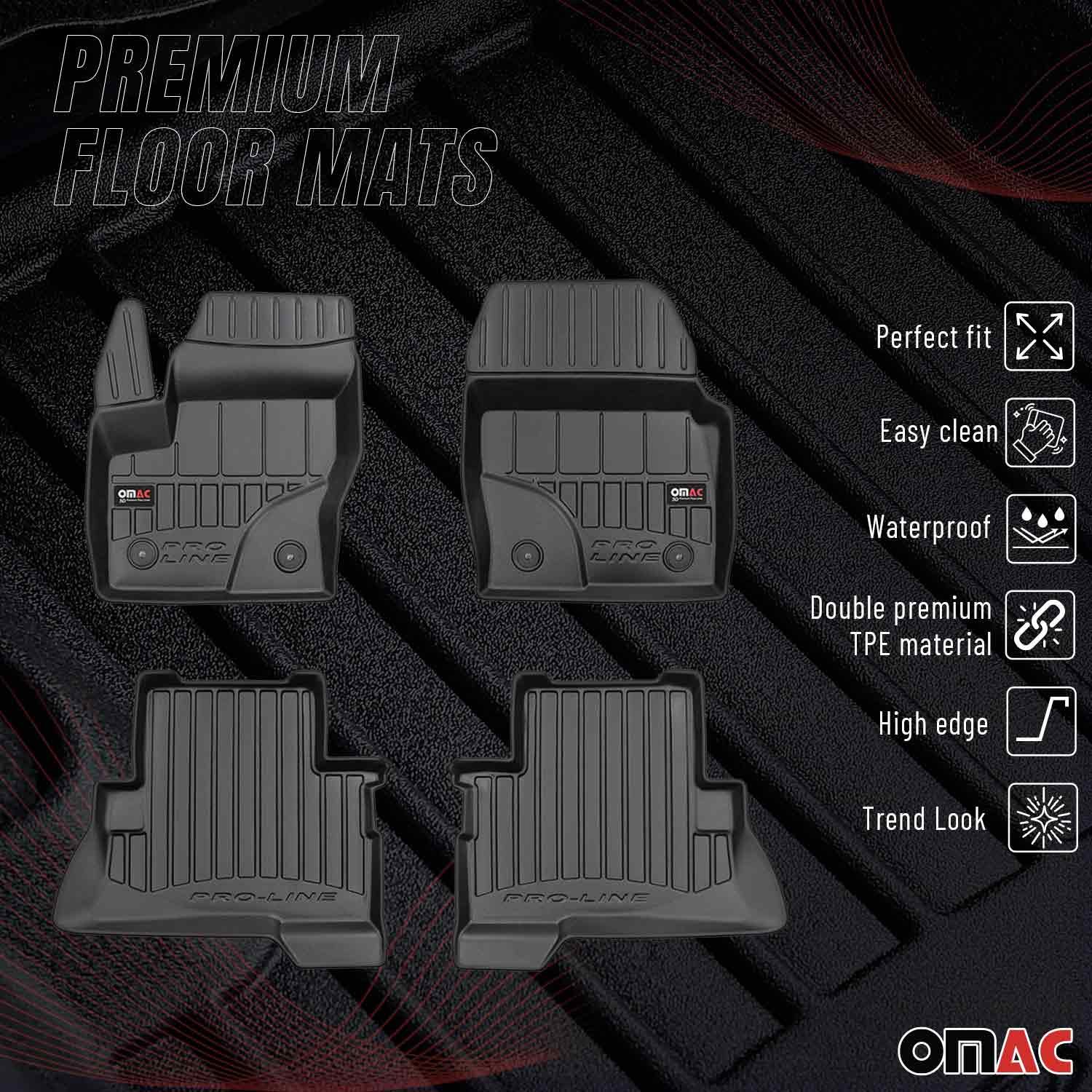 OMAC Gummi Fußmatten für Ford Kuga II 2012-2019 Premium TPE 3D Automatten 4tlg - Image 2