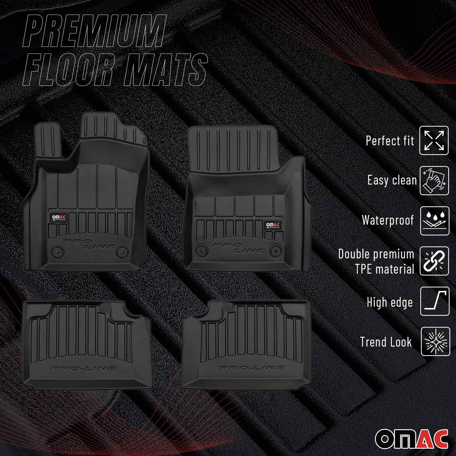 OMAC Gummi Fußmatten für Jeep Grand Cherokee 2013-2015 Premium Gummi Schwarz 4x - Image 2