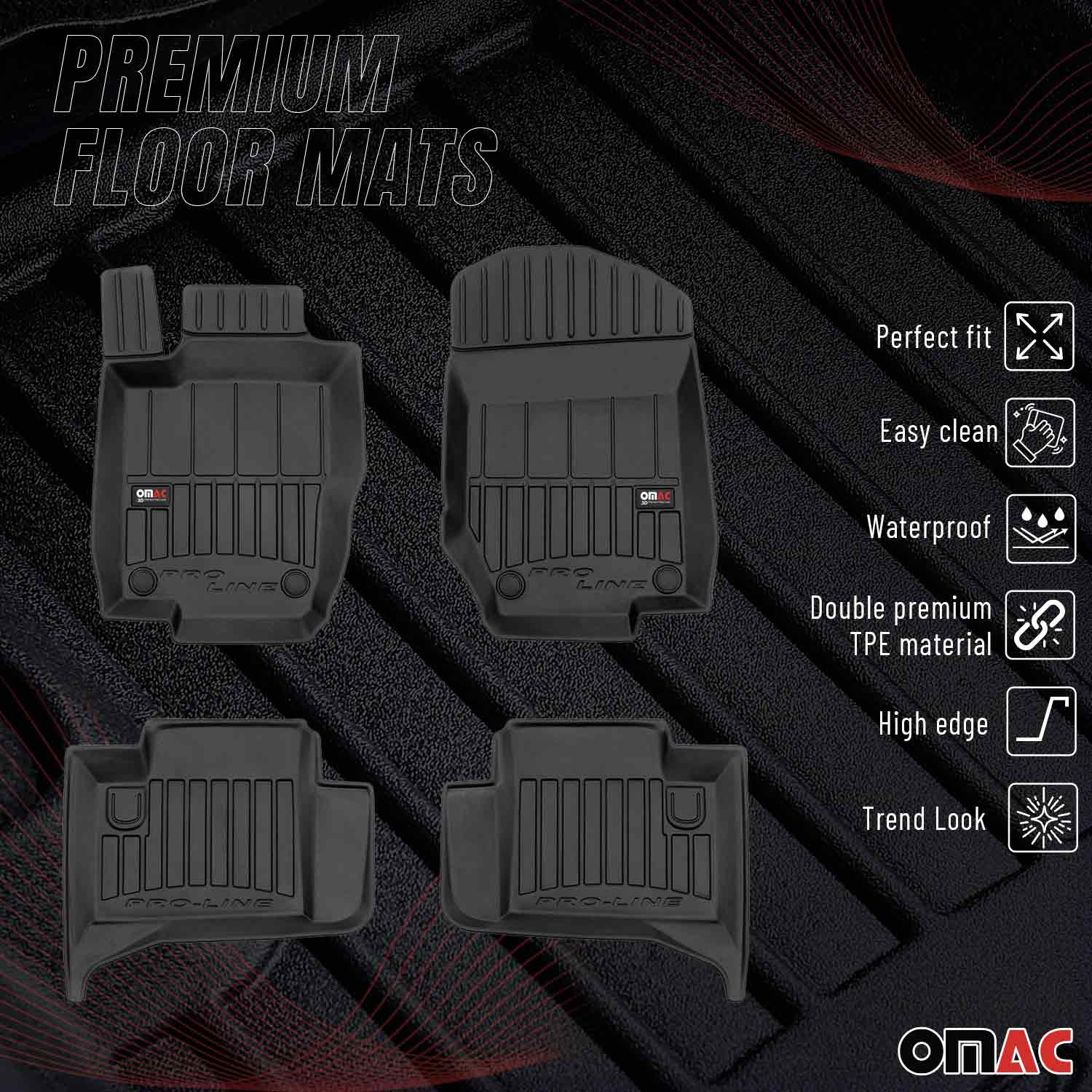 OMAC Gummi Fußmatten für Mercedes M Klasse W164 2005-2011 Premium TPE Schwarz 4x - Image 2