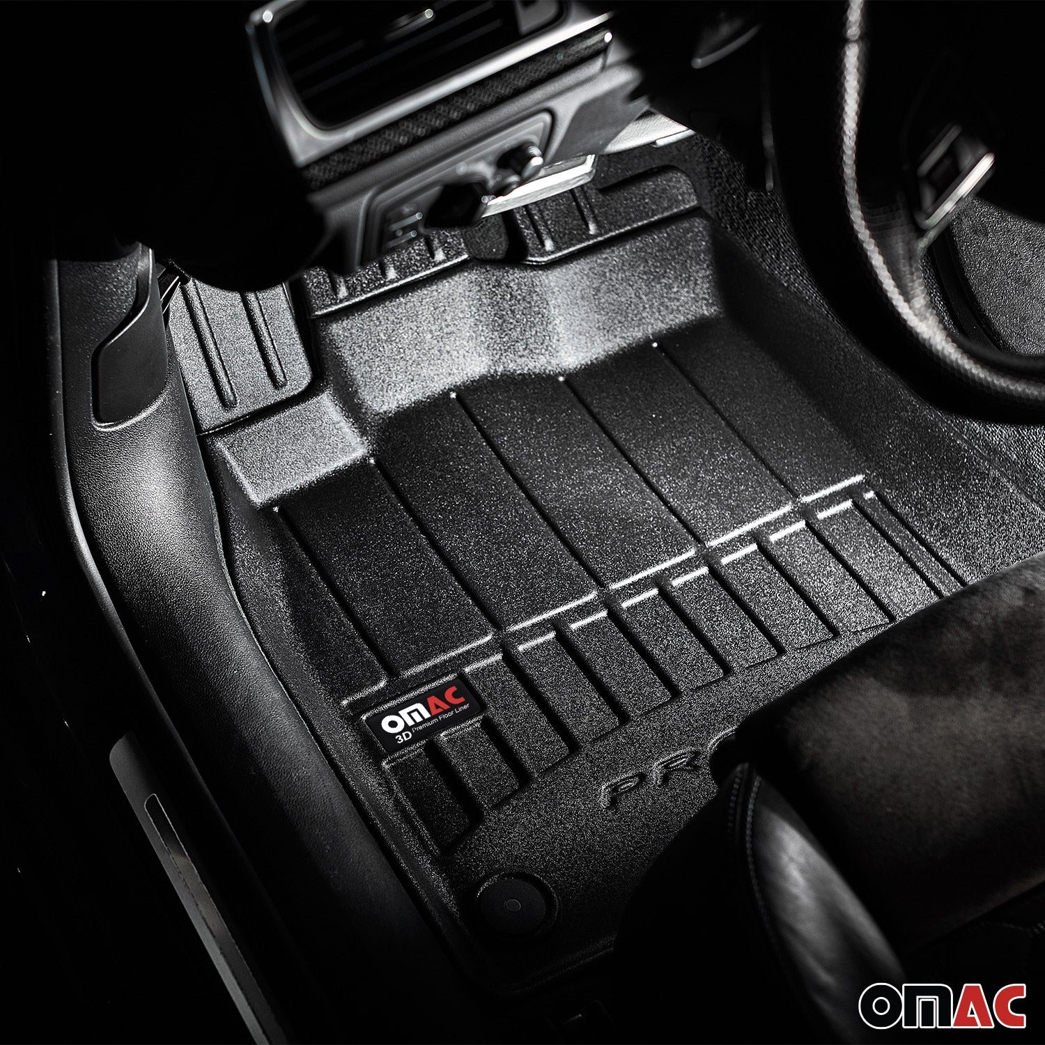 OMAC Gummi Fußmatten für Mini Clubman F54 2015-2024 Premium Gummi Schwarz 4tlg - Image 4